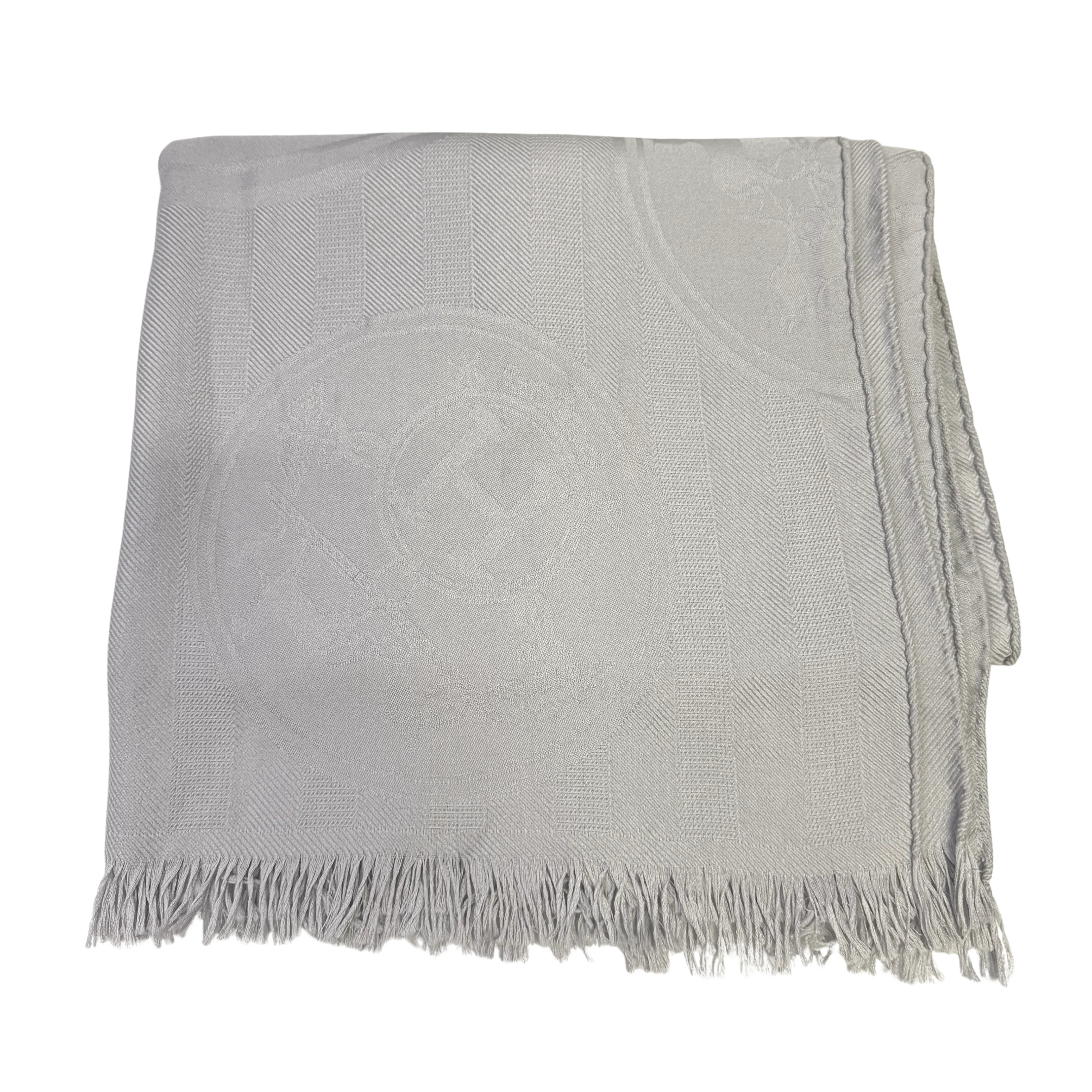 Hermès Silk Cashmere Scarf Grey - Lost Designer