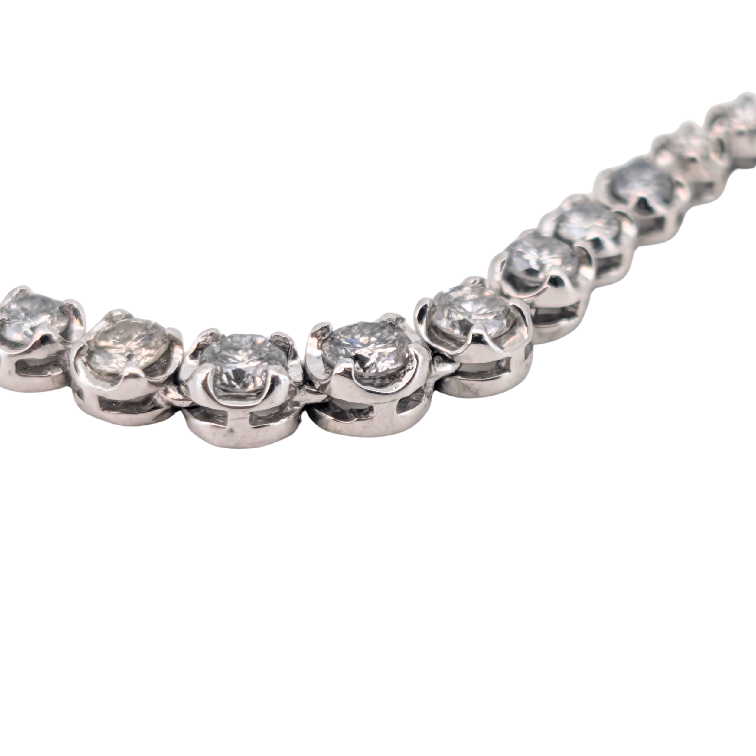 3.00Ct Natural Diamond Tennis Necklace In Platinum