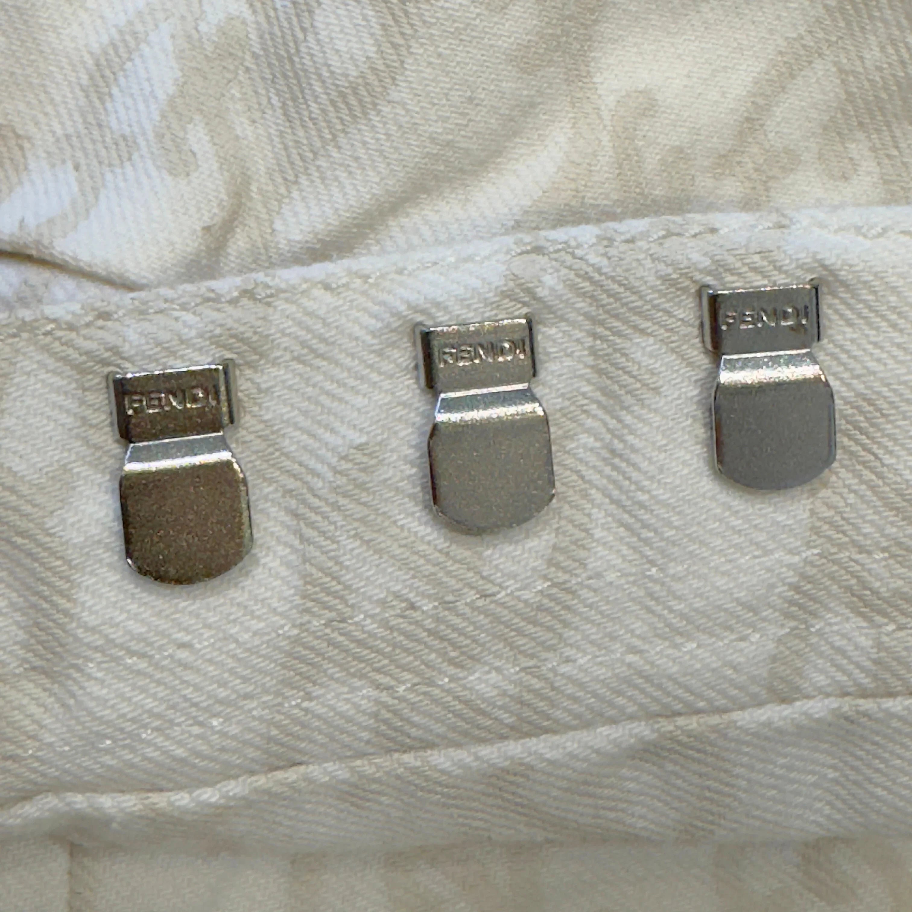 Fendi Denim Setup Shorts White 38 - Lost Designer