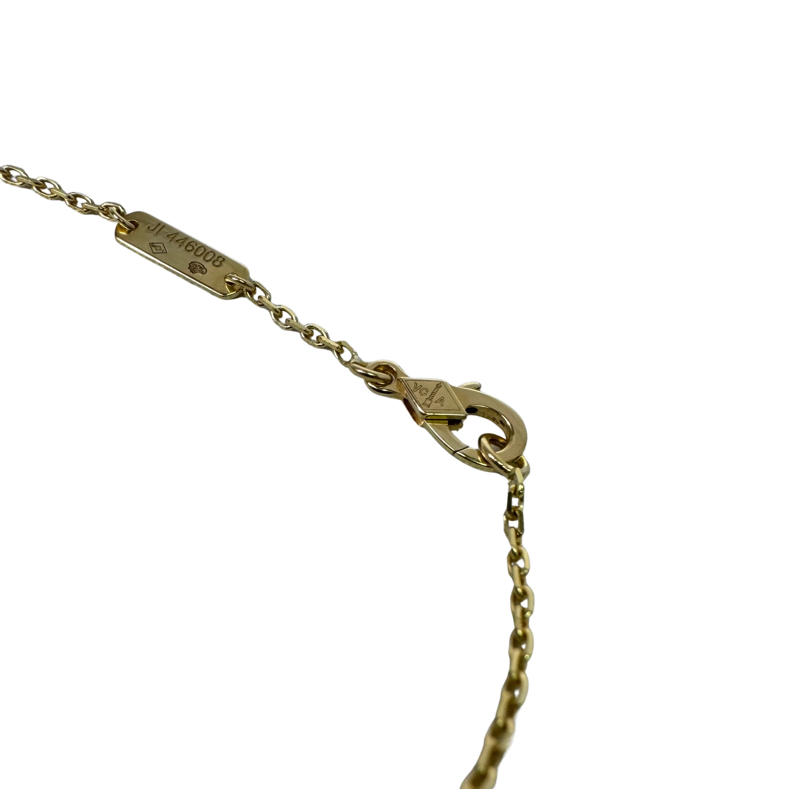 Van Cleef & Arpels Vintage Alhambra Onyx Pendant with 18K Gold - Lost Designer