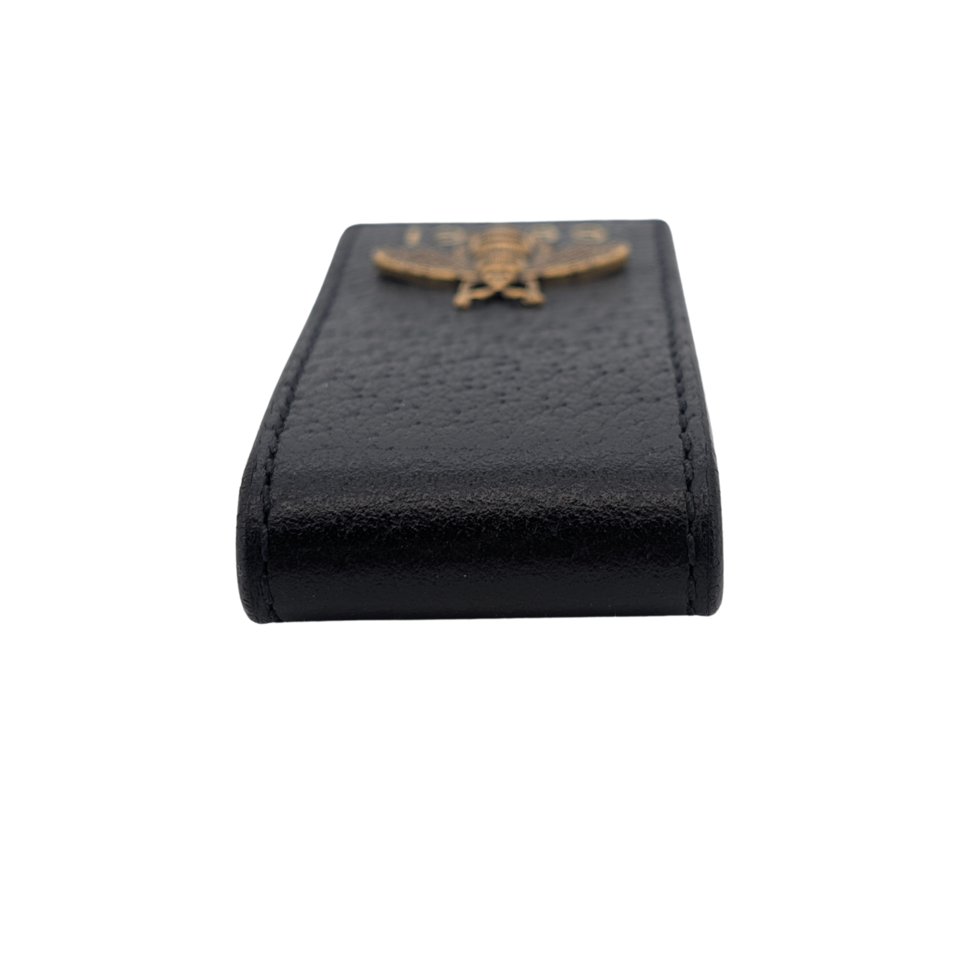 Gucci Animalier Bee Leather Money Clip Black