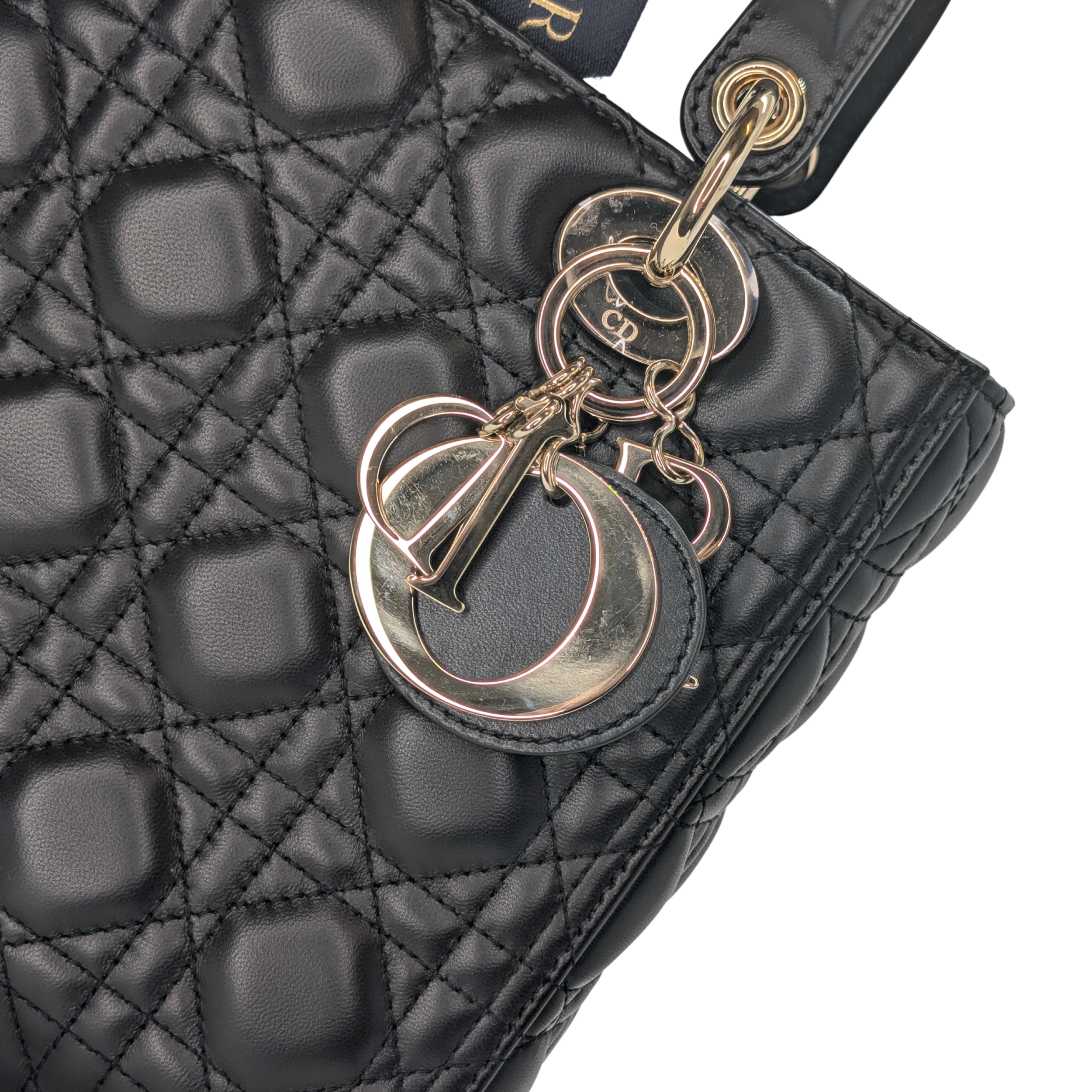 Dior Lambskin Cannage Medium Lady Dior Black