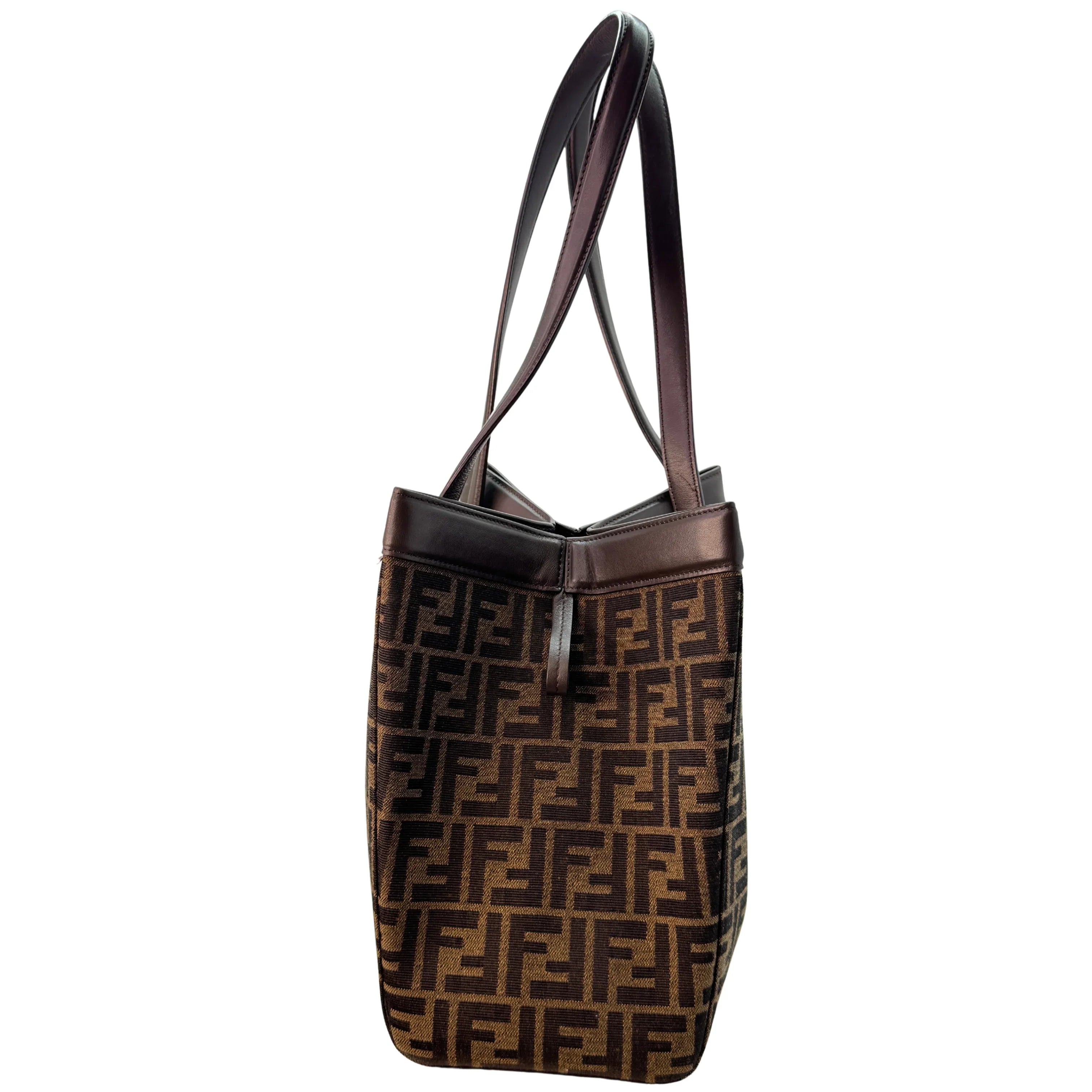 Fendi Origami Medium Fabric Tote Bag Brown - Lost Designer