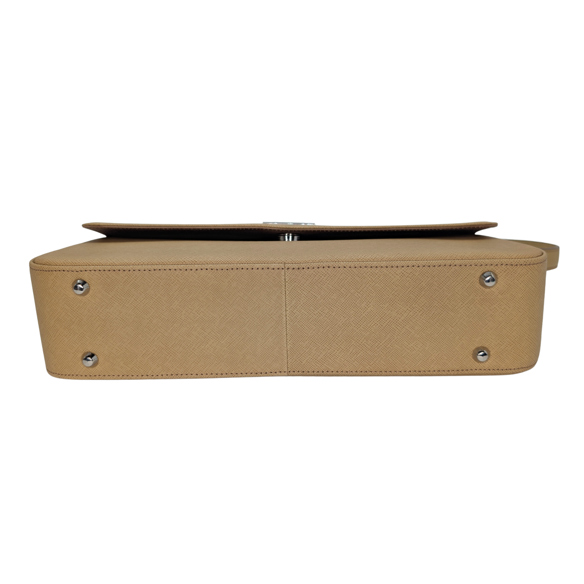 Burberry Leather Flap Shoulder Bag Beige