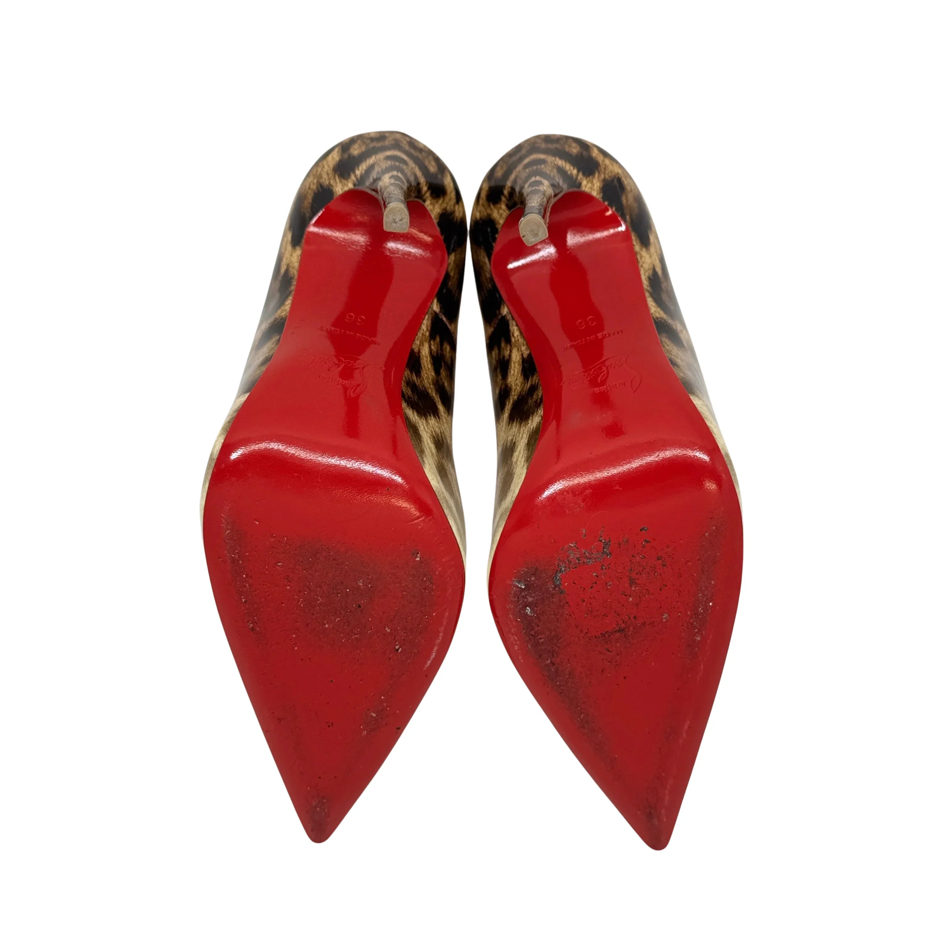 Christian Louboutin White Leopard Print So Kate Pumps 36 - Lost Designer