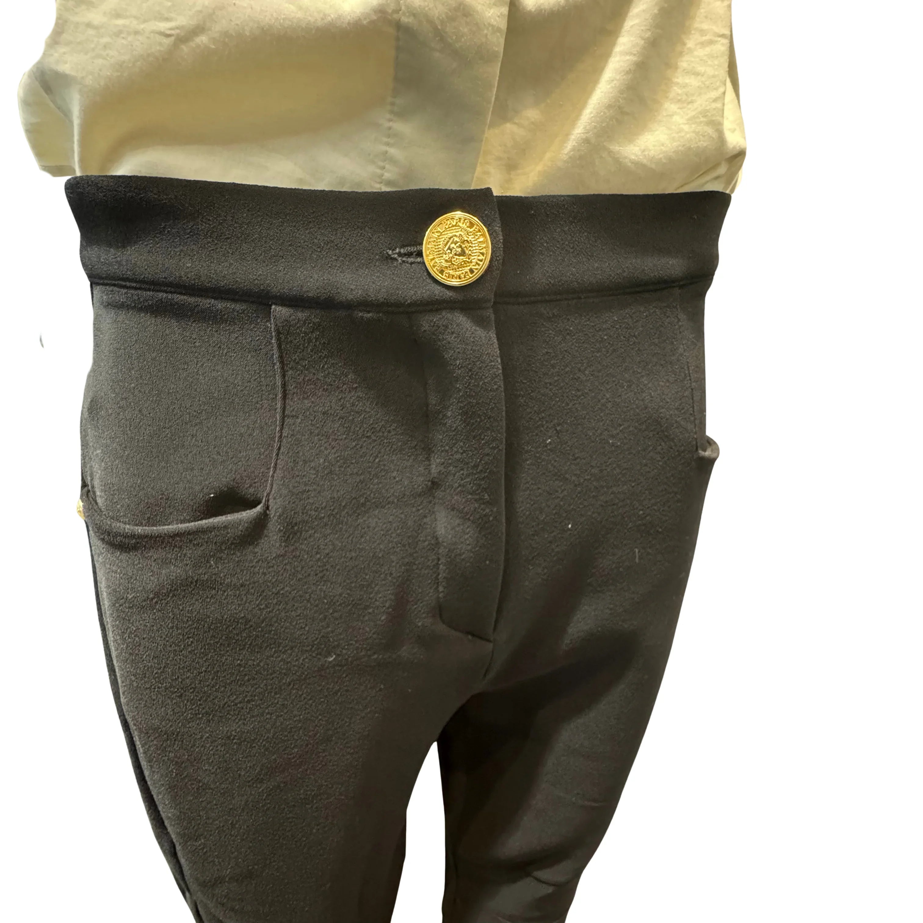 Balmain Paris Two Piece Cardigan And Pants Set Sizes 38 + 40 Black - Lost Designer