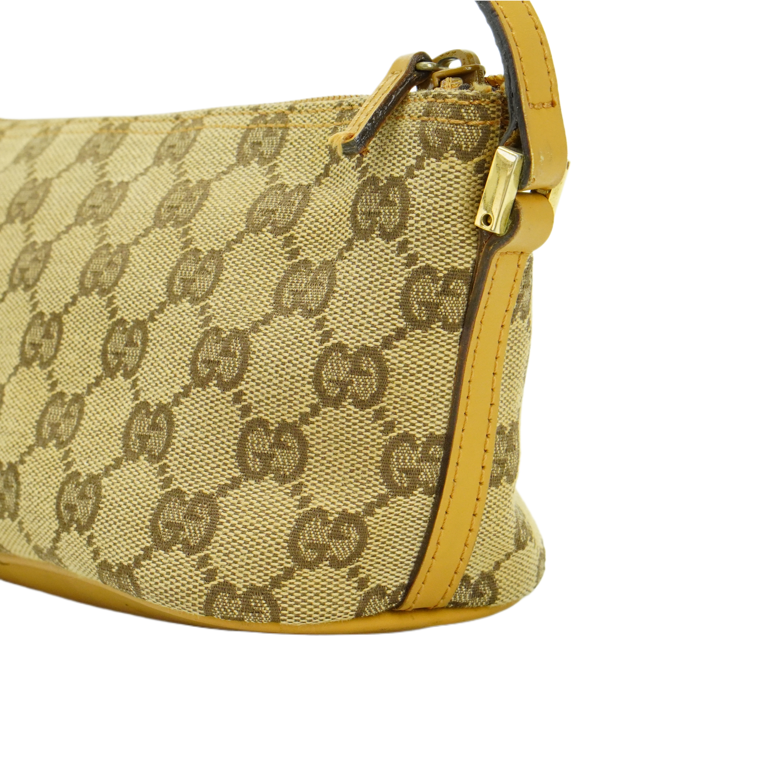 Gucci Beige GG Monogram Boat Pochette Bag
