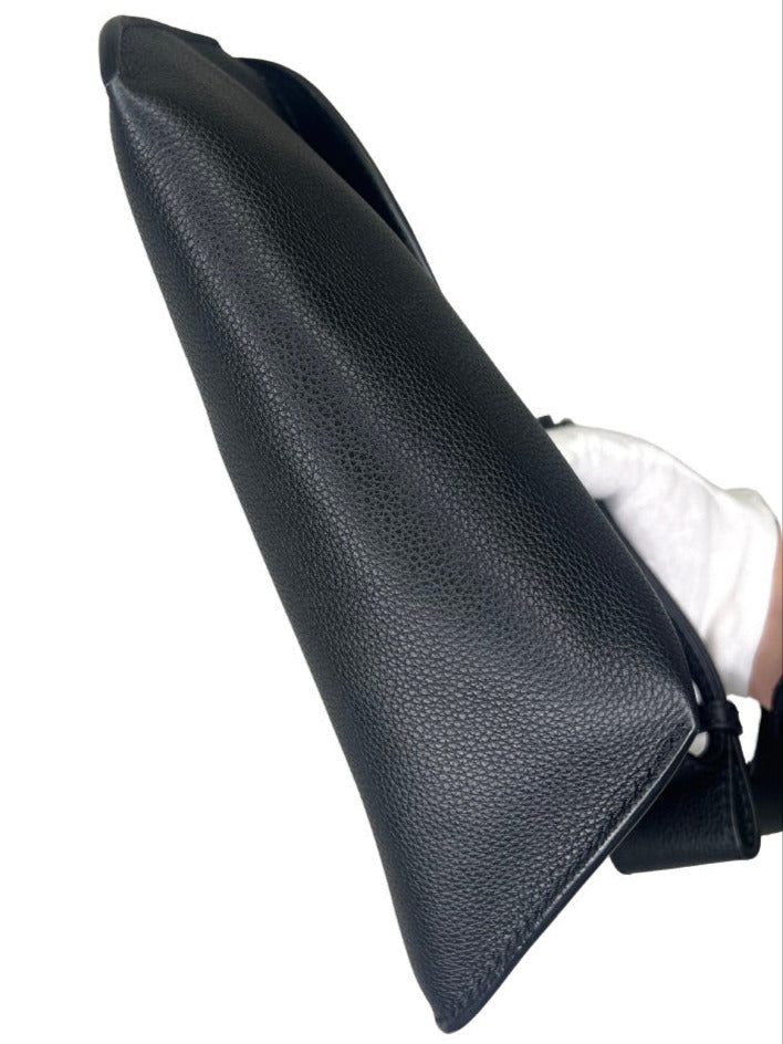 Alexander McQueen Black Leather T-Bar Sling Shoulder Bag