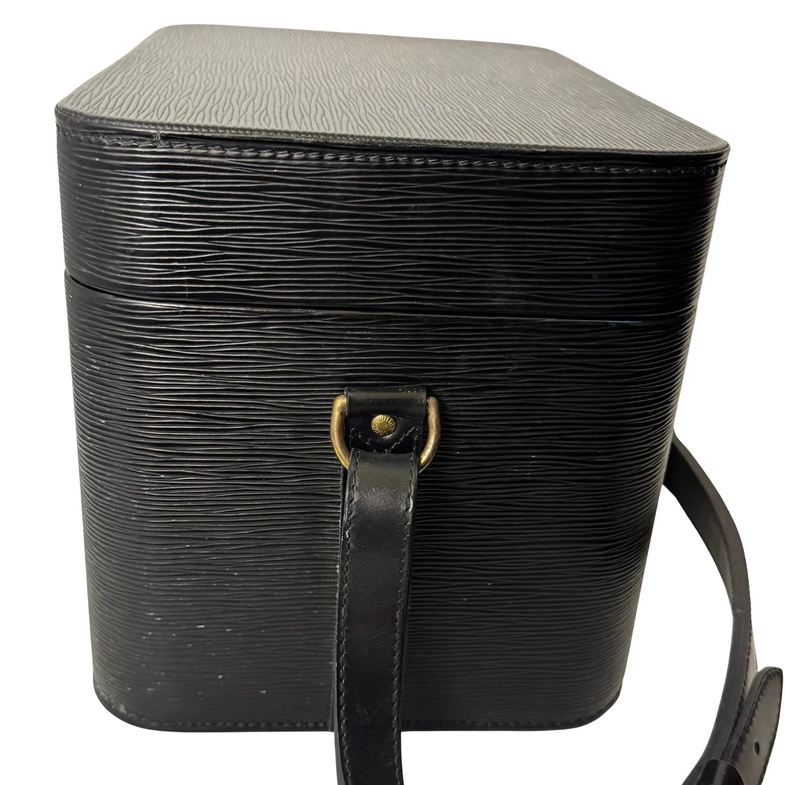 Louis Vuitton Black Epi Leather Train Case Luggage bag Black