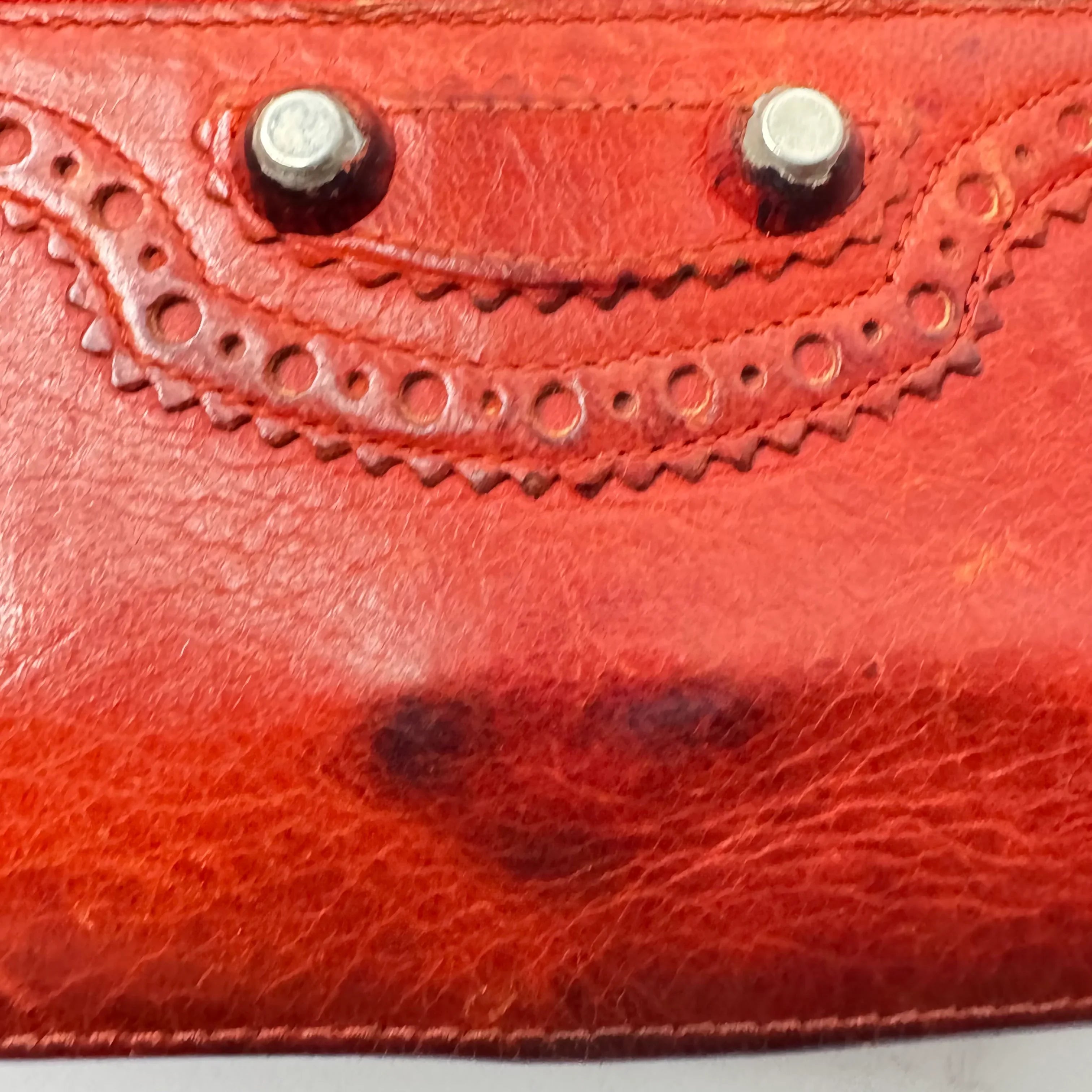 Balenciaga Red Lipstick Agneau Leather Giant 12 Gold Hardware Wallet - Lost Designer