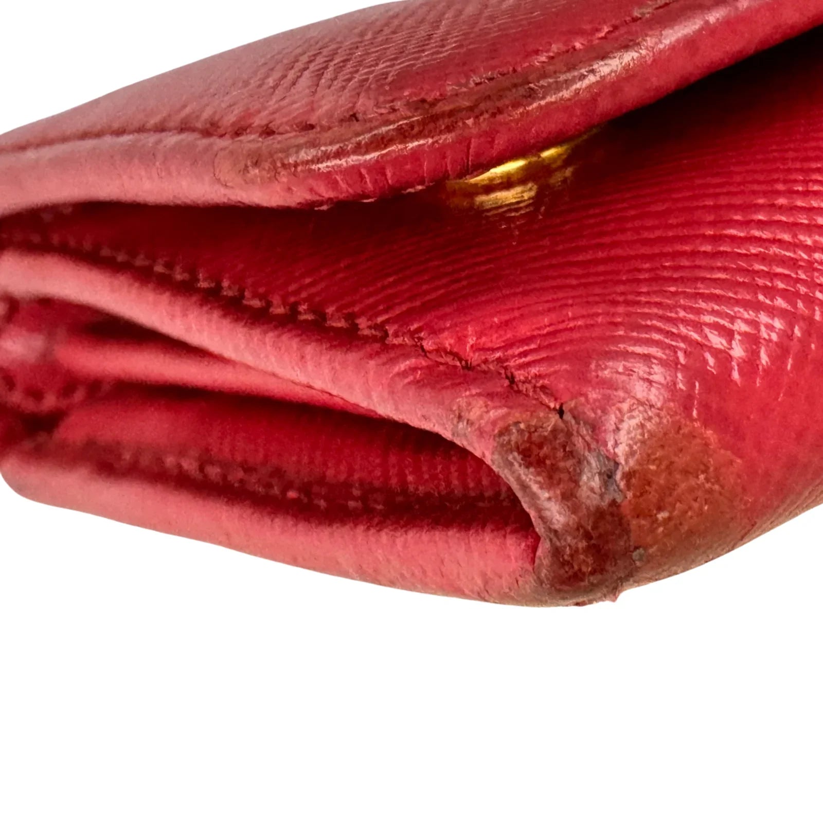 Prada Vitello Daino Continental Flap Wallet in Pink