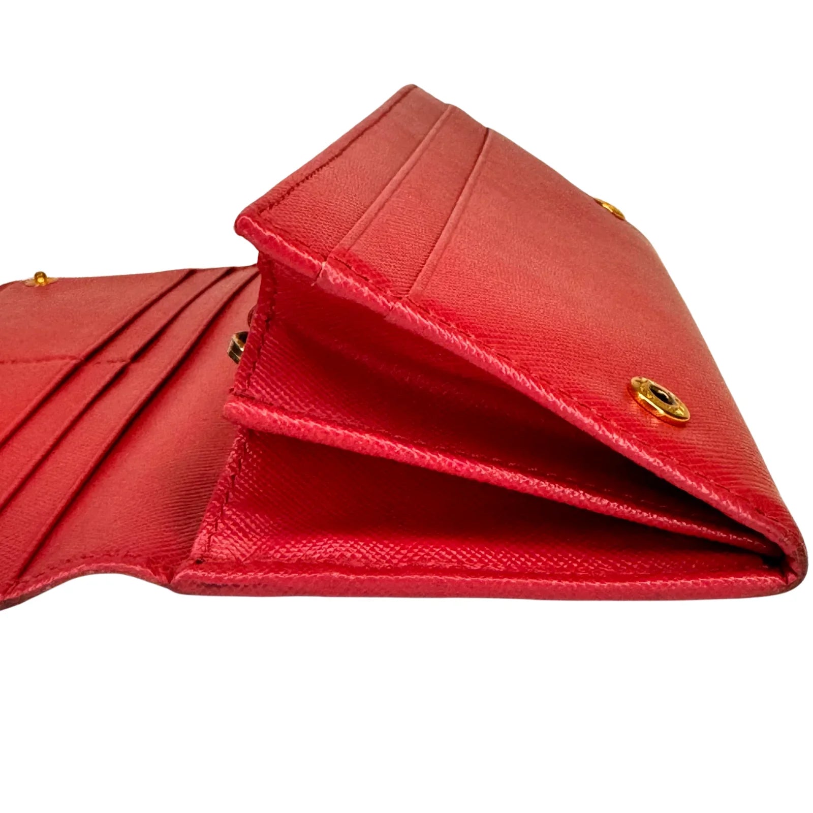 Prada Vitello Daino Continental Flap Wallet in Pink