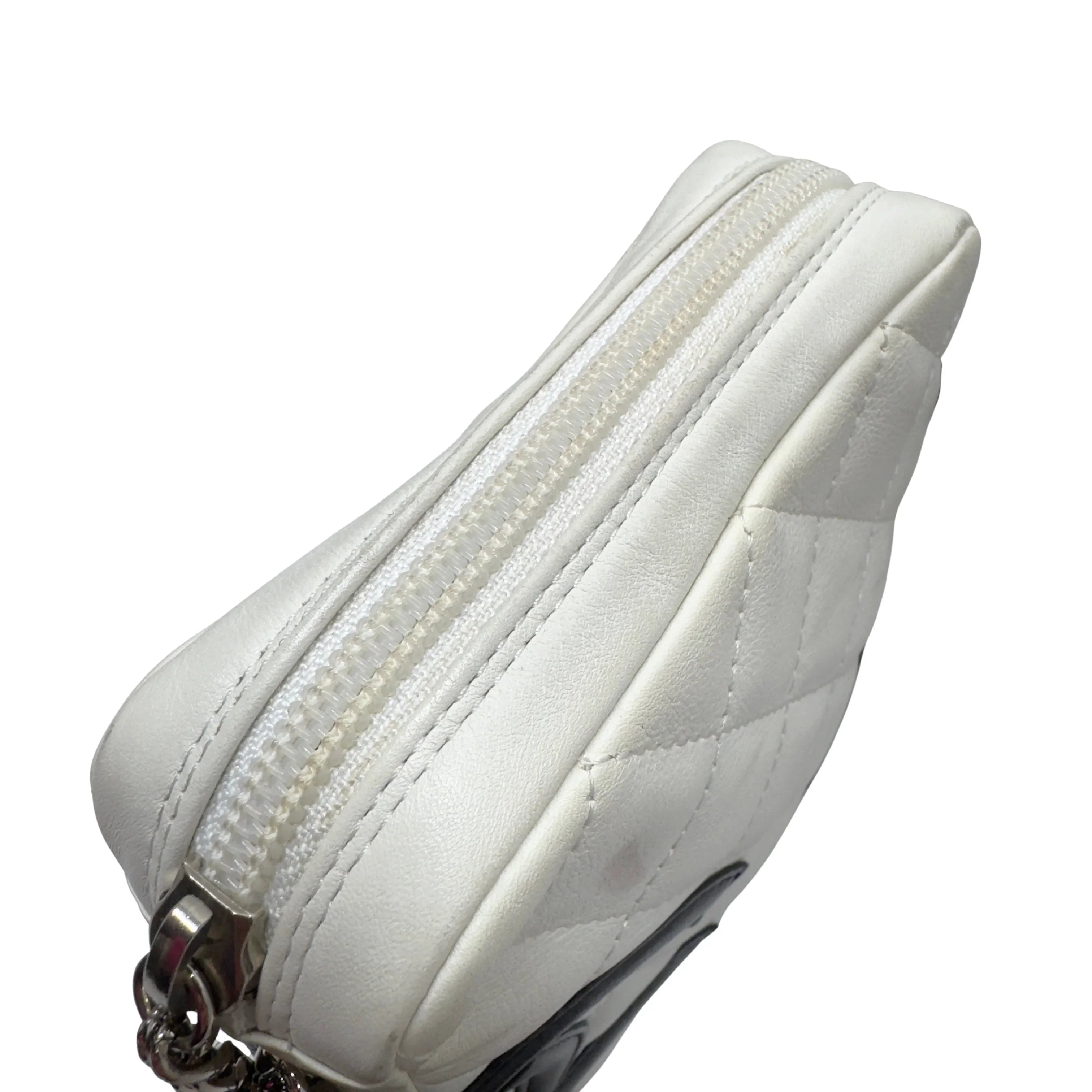 Chanel Quilted Cambon Small Messenger Bag White - Lost Designer