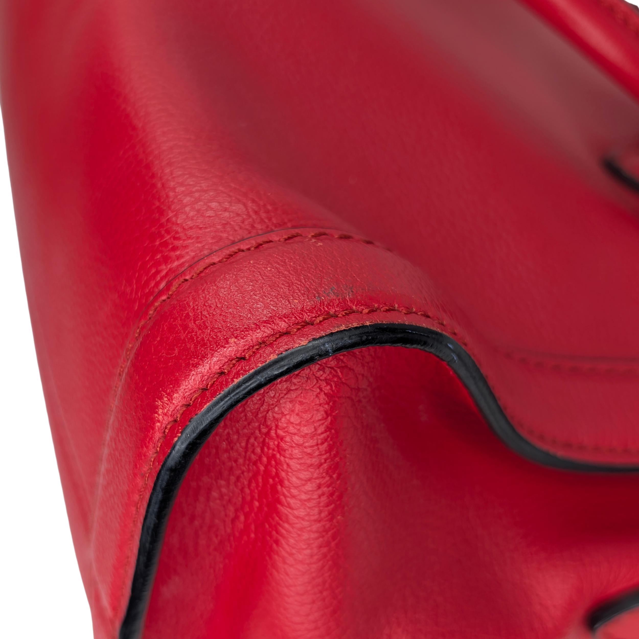 Alexander McQueen Padlock Skull Tote Bag Red