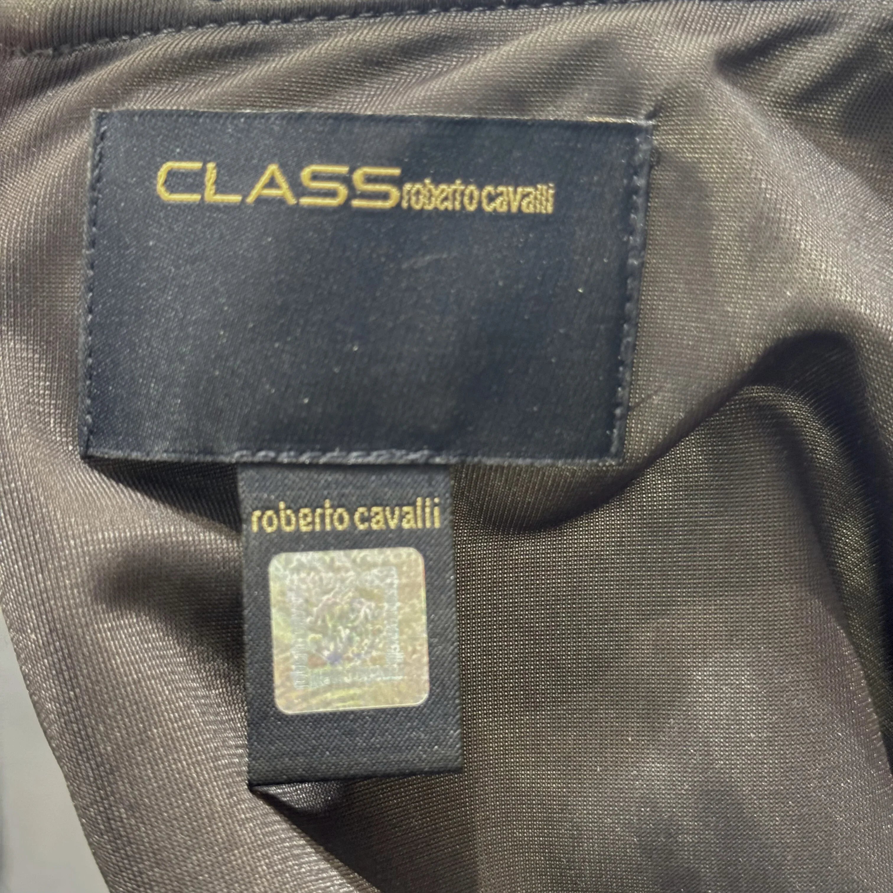 Roberto Cavalli Class Cavalli Floral Long Sleeve Dress 38 Black/White - Lost Designer