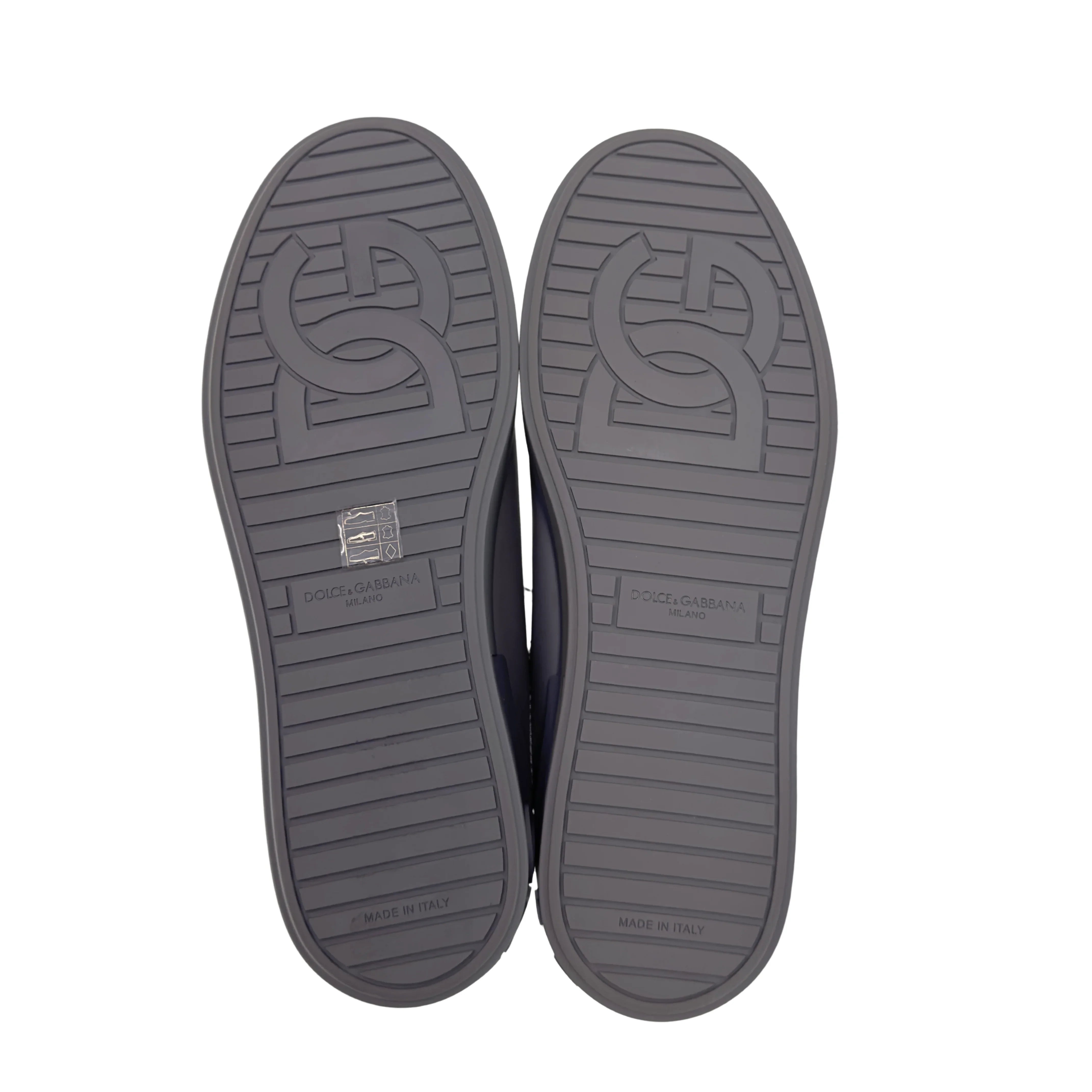 Dolce & Gabbana Men's Portofino Sneakers Leather Grey - Lost Designer