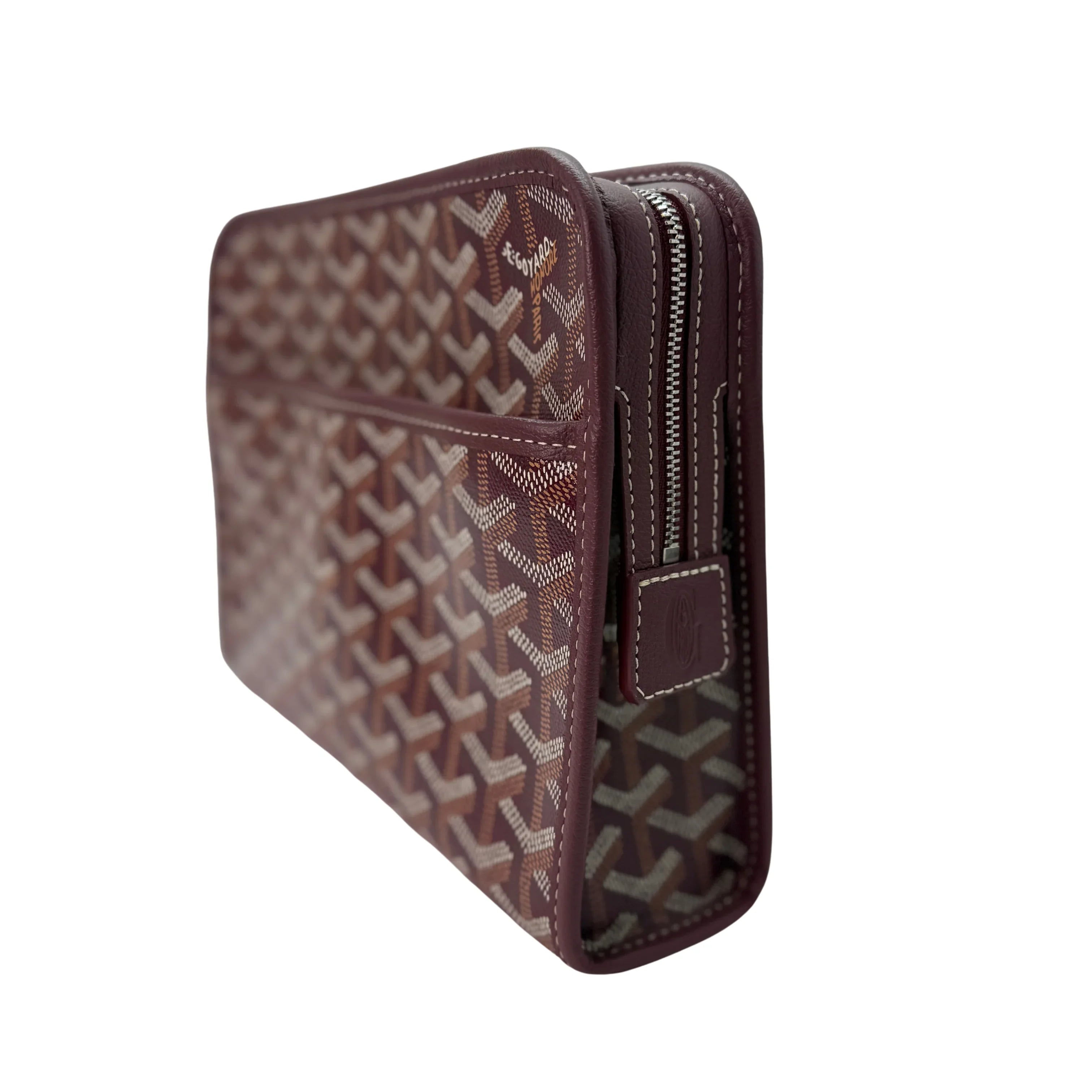 Goyard Burgundy Jouvence MM Toiletry Clutch Bag - Lost Designer
