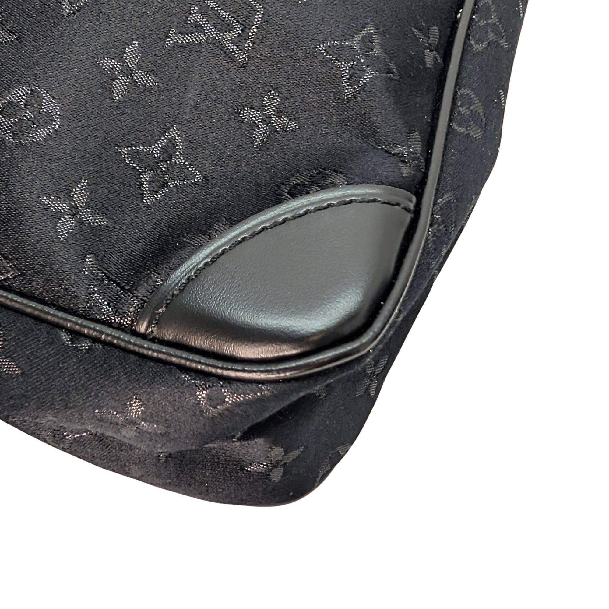 Louis Vuitton Satin Little Boulogne Monogram Bag Black
