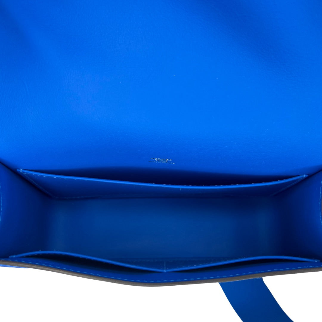 HERMÈS Geta Bag Bleu Electrique Mysore Goatskin 2024 Stamp