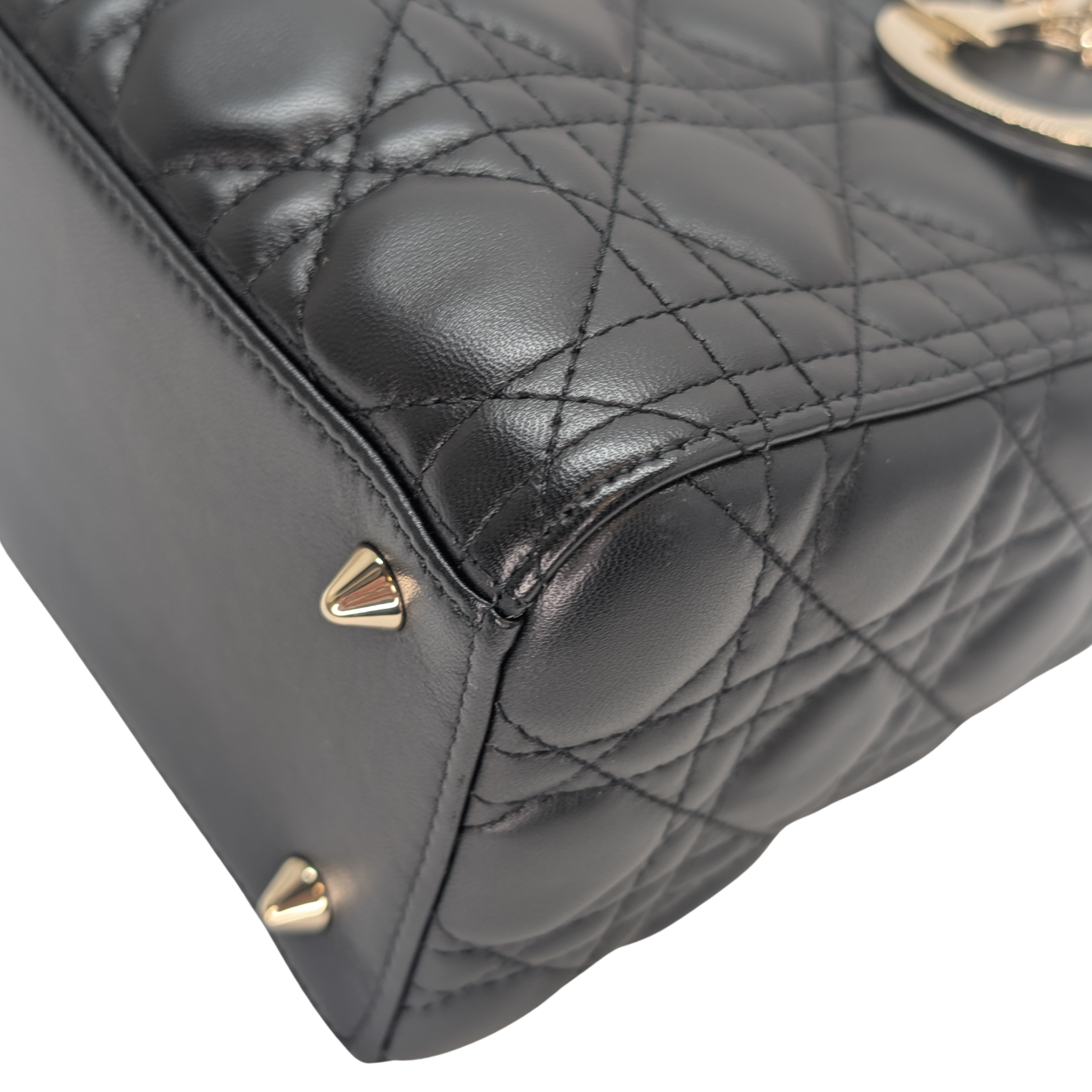 Dior Lambskin Cannage Medium Lady Dior Black