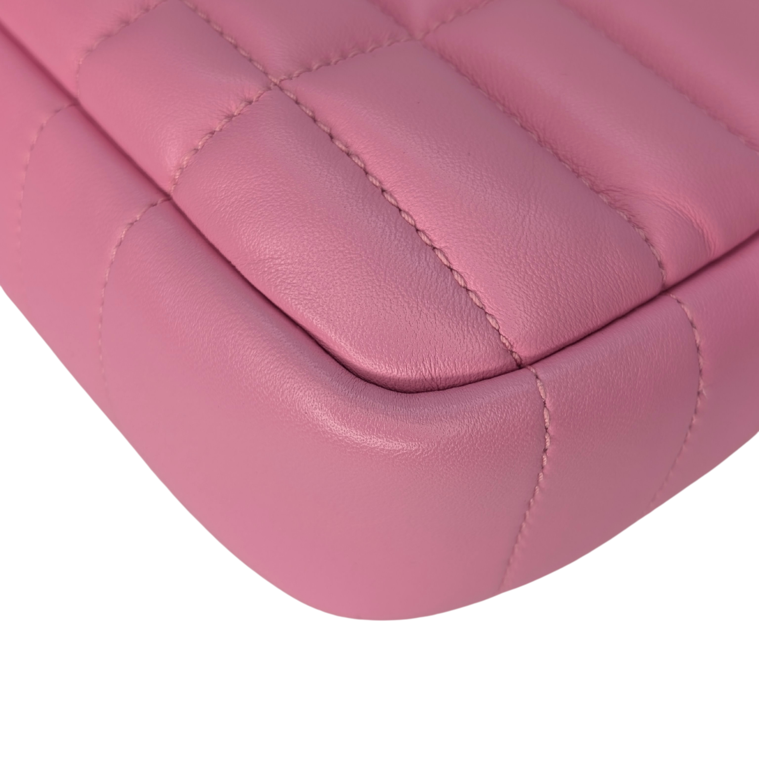 Burberry TB Mini Quilted Lambskin Lola Camera Bag Pink