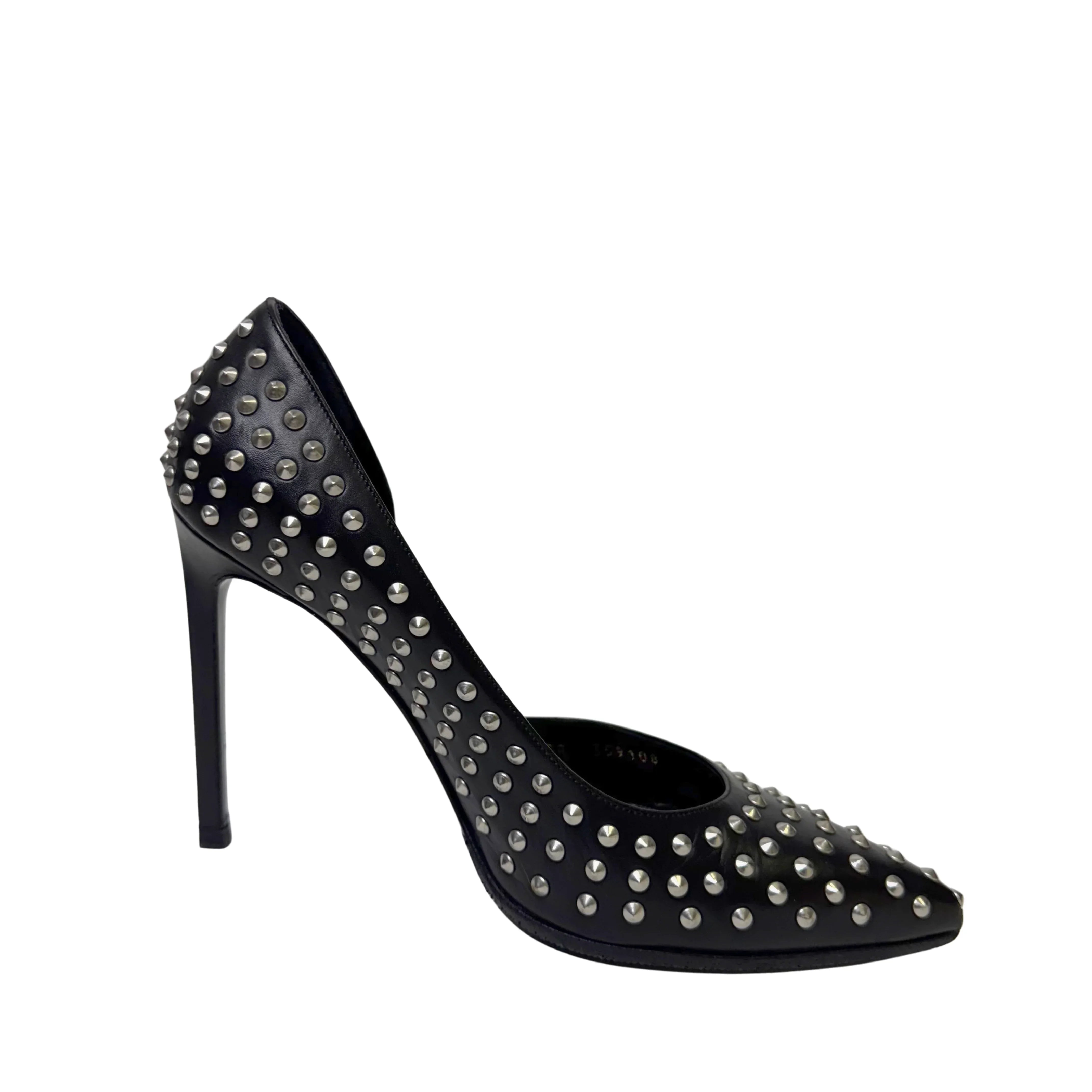 Yves Saint Laurent Leather Printed Rock stud D'Orsay Pumps