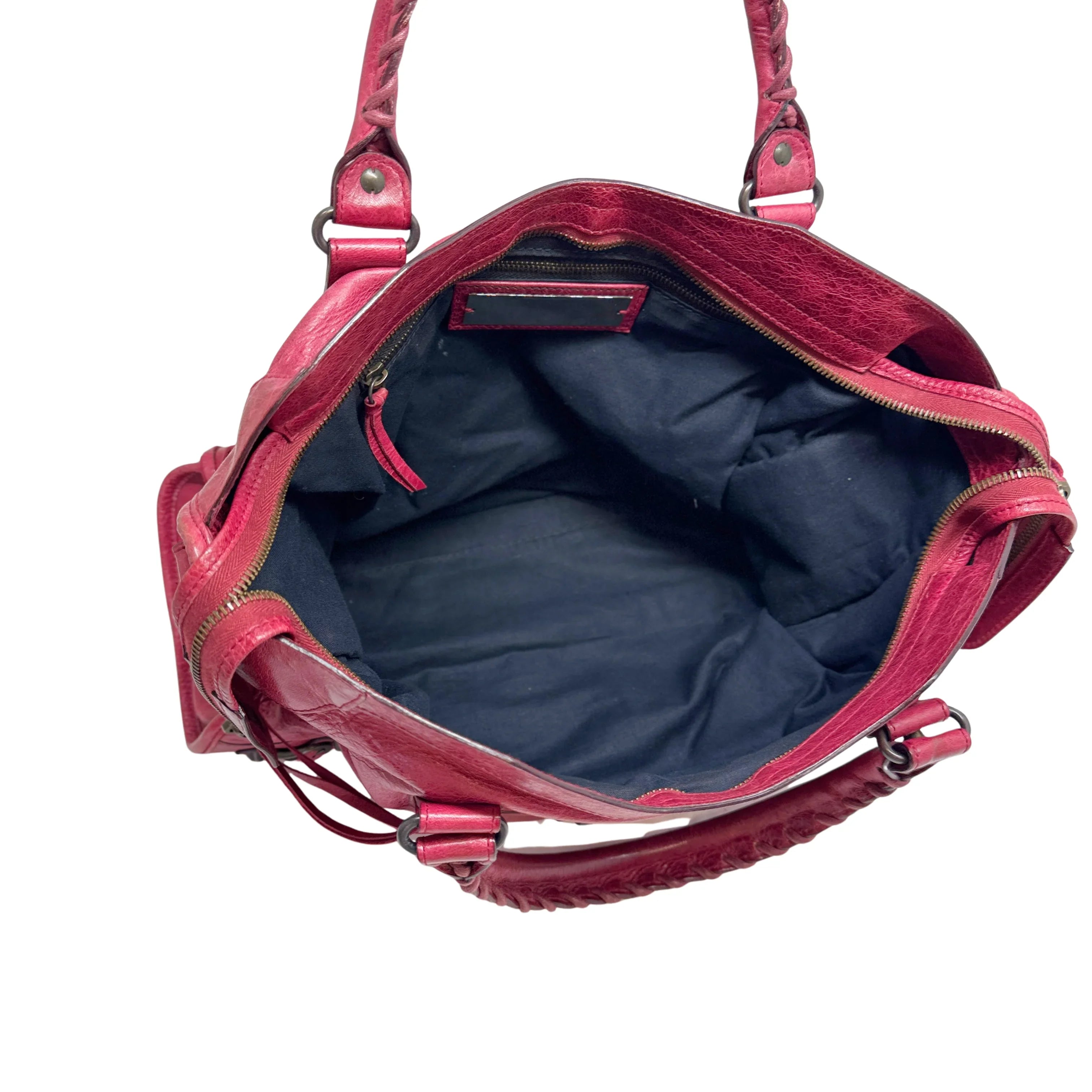 Balenciaga City Bag Small Leather Wine Red - Lost Designer