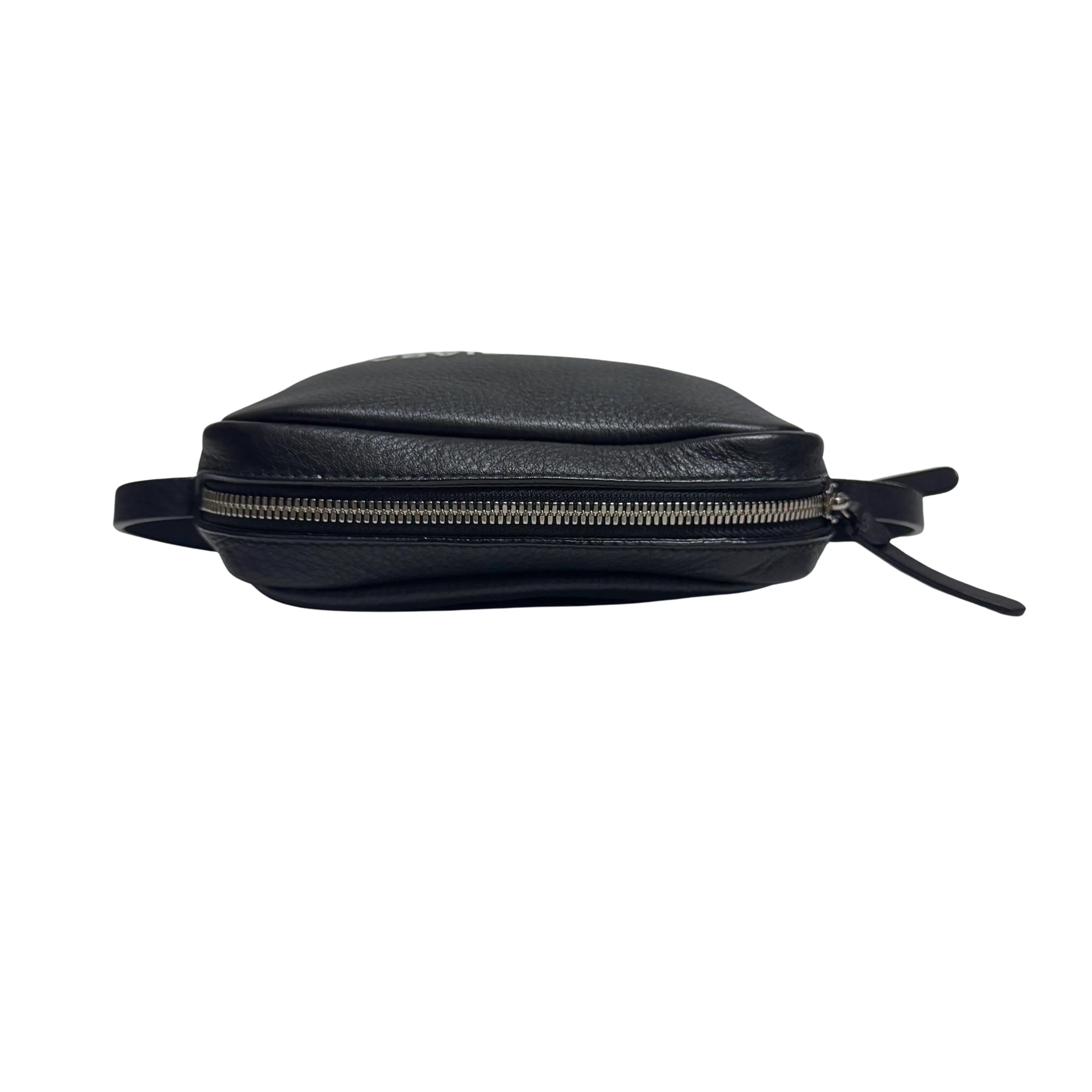 BALENCIAGA Calfskin Logo Everyday Camera Bag /Black