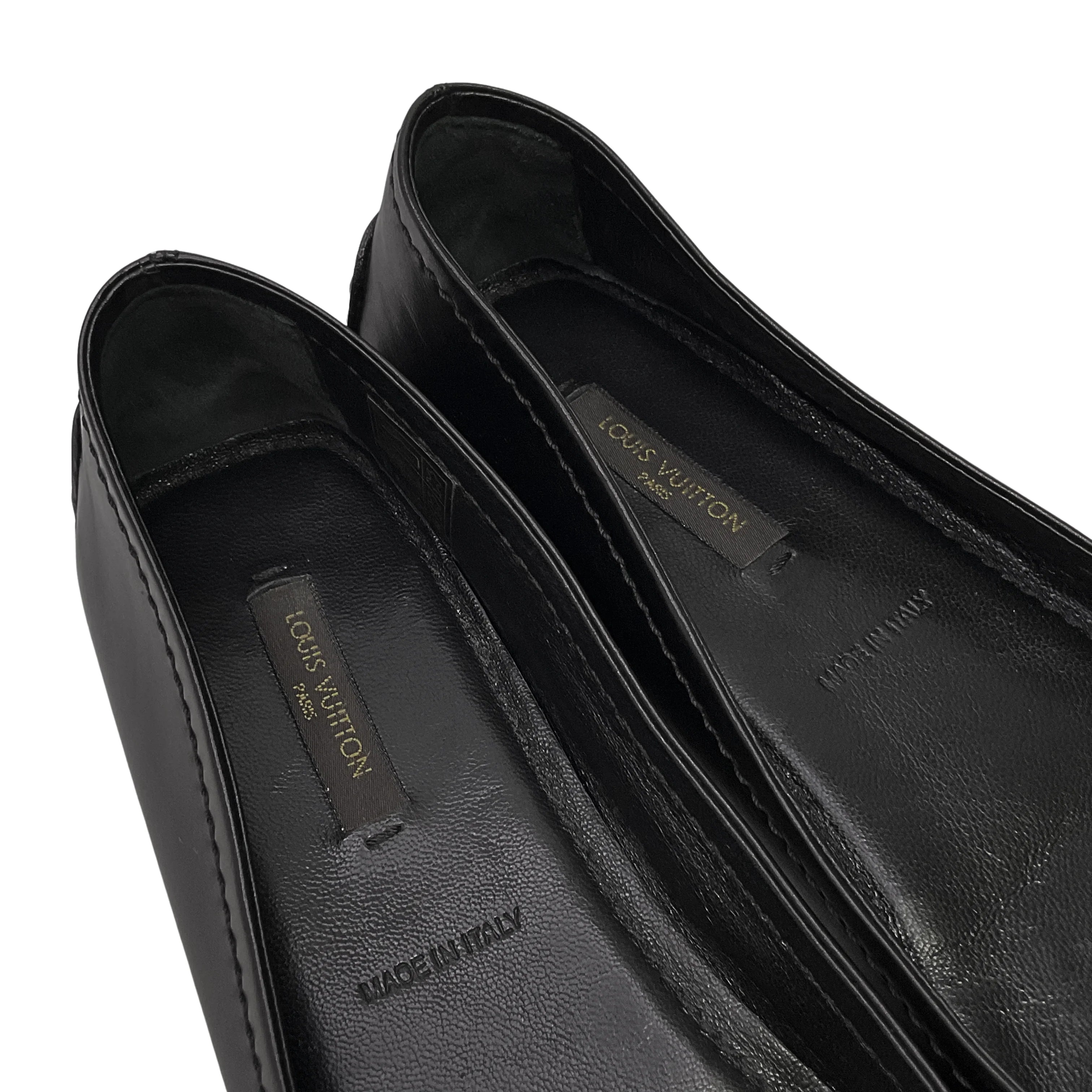 Louis Vuitton Leather Ballet Flats Black 37 - Lost Designer