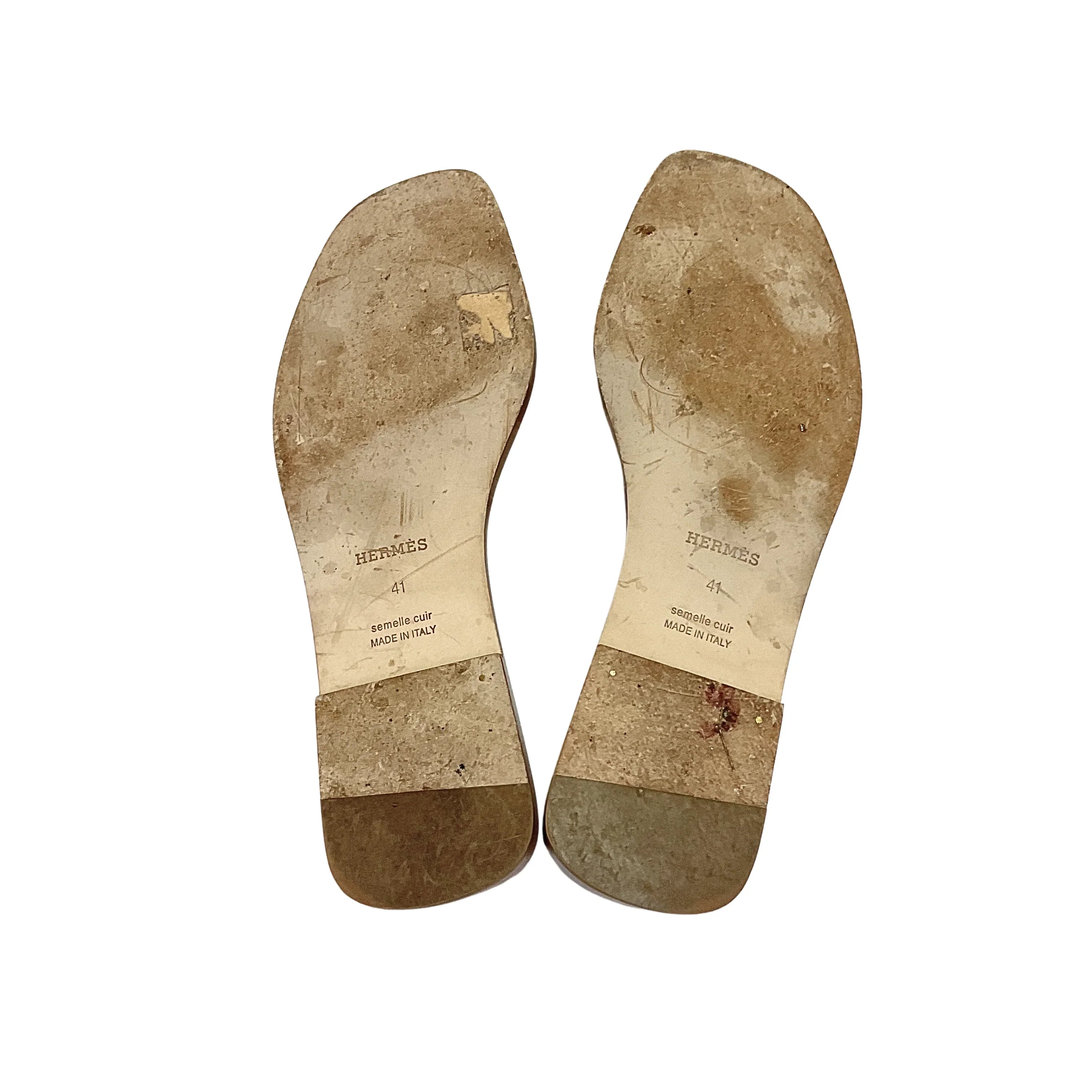 Hermes Oran Sandals White size 41 - Lost Designer