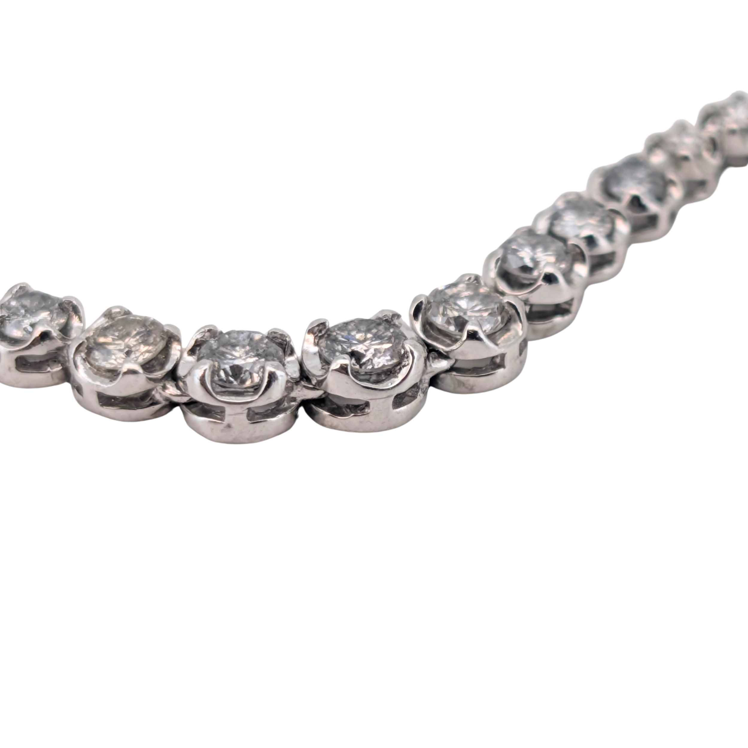 3.00Ct Natural Diamond Tennis Necklace In Platinum