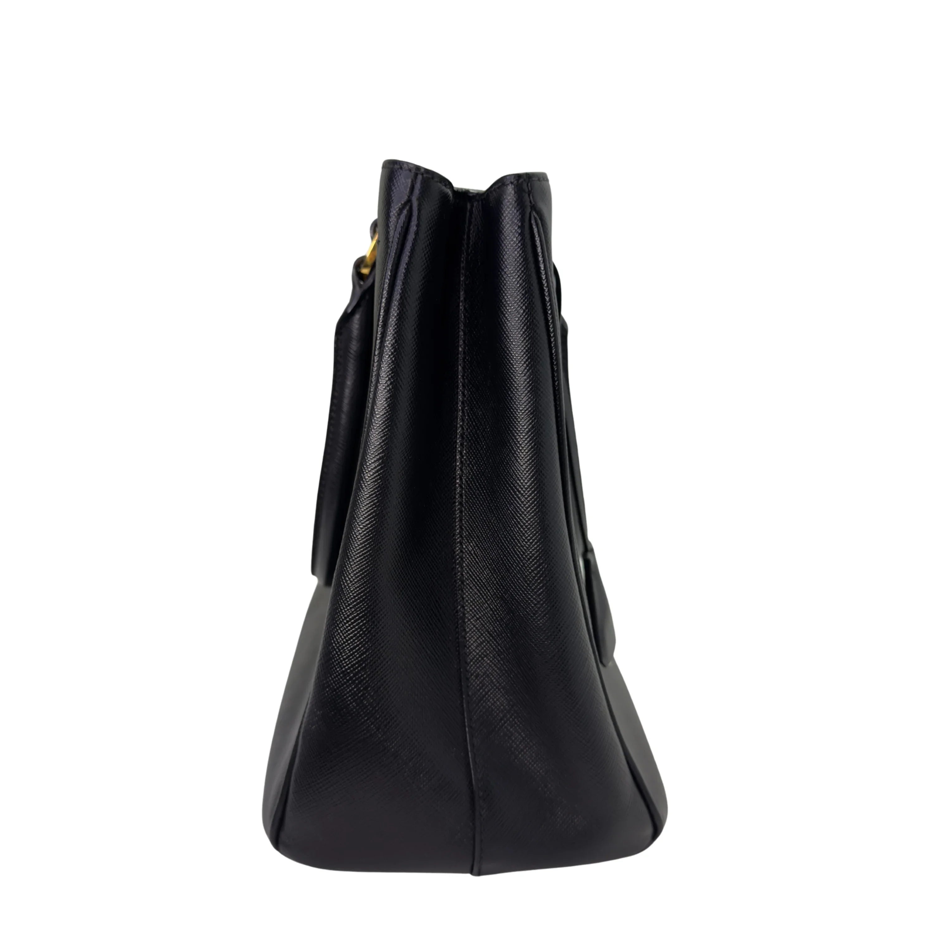 Prada Safiano Lux Medium Tote Bag Black - Lost Designer