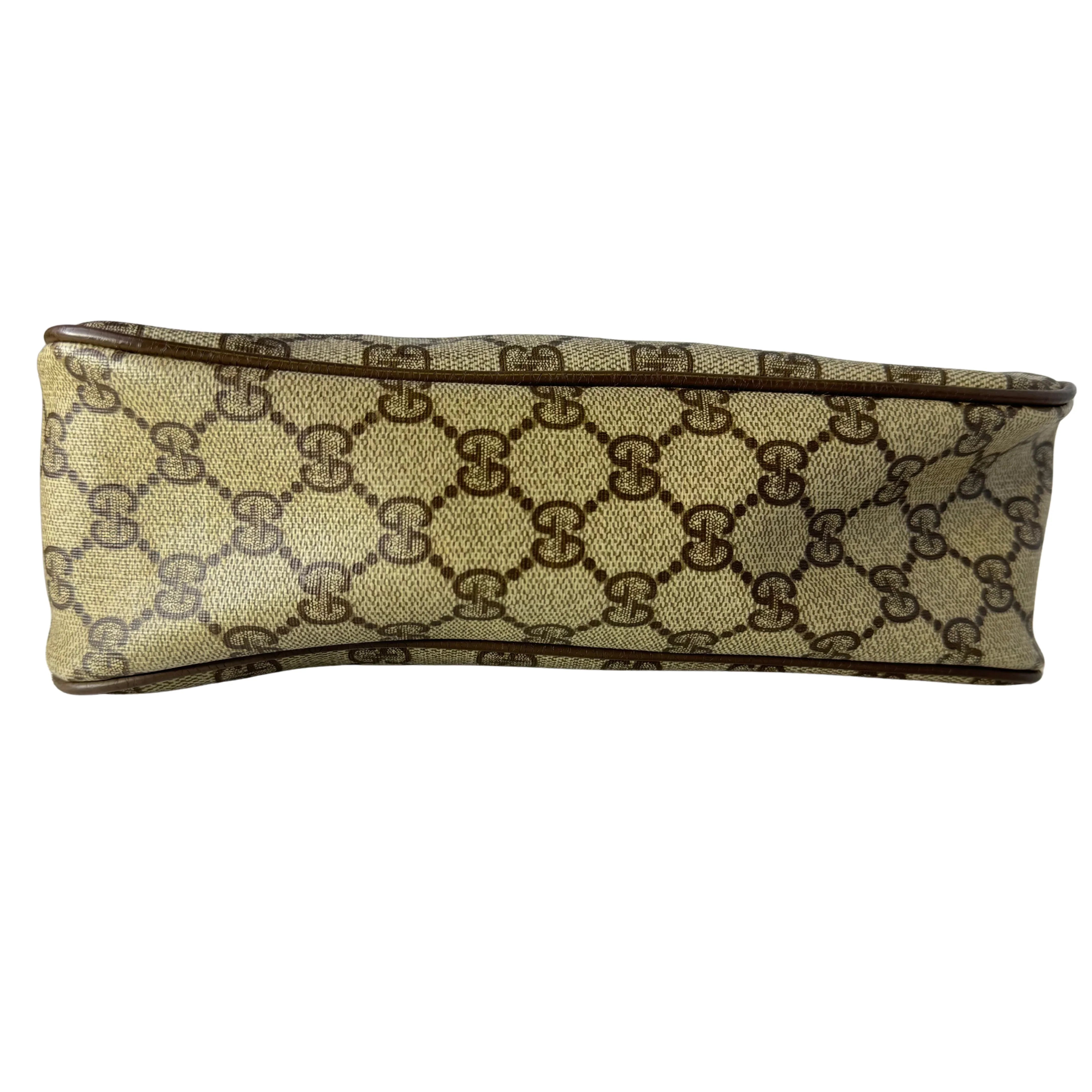 Gucci GG Supreme Crossbody Messenger Bag Beige - Lost Designer