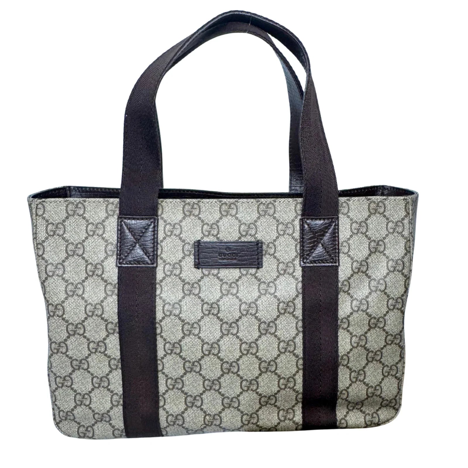 Gucci GG Plus Small Monogram Tote Bag Brown