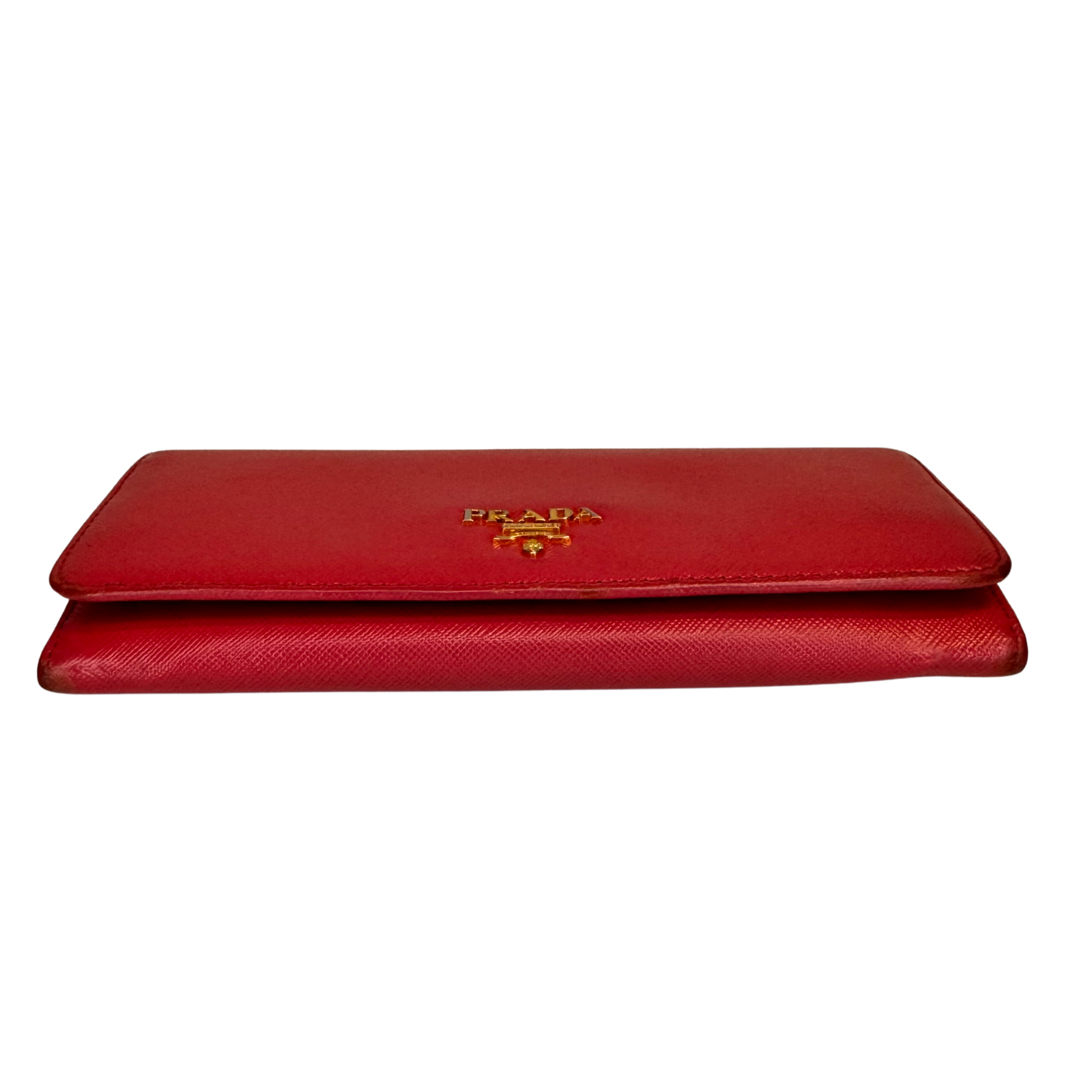 Prada Vitello Daino Continental Flap Wallet in Pink