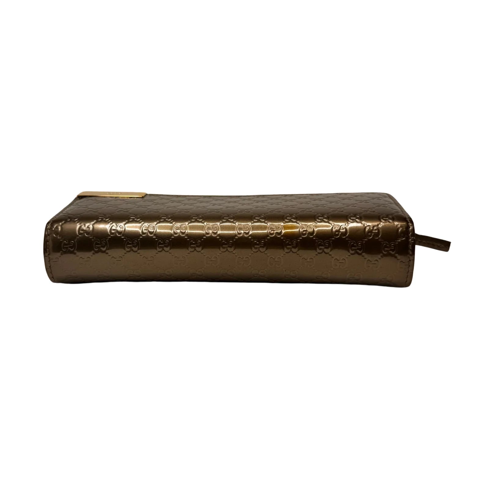 Gucci Leather Wallet on Chain Metallic Silver-Bronze