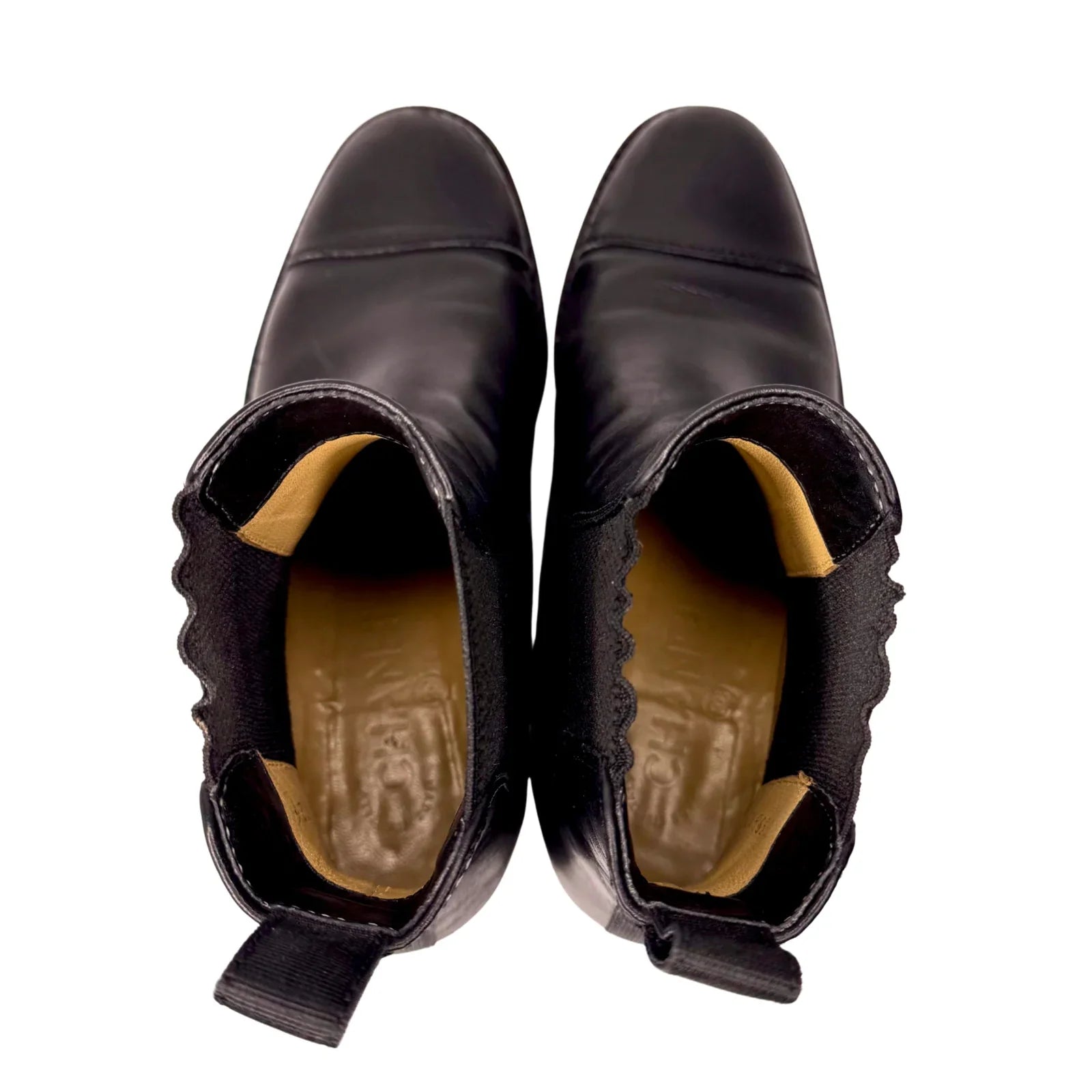 Chanel Black Calfskin Elastic Ankle Boots – Size 36 - Lost Designer