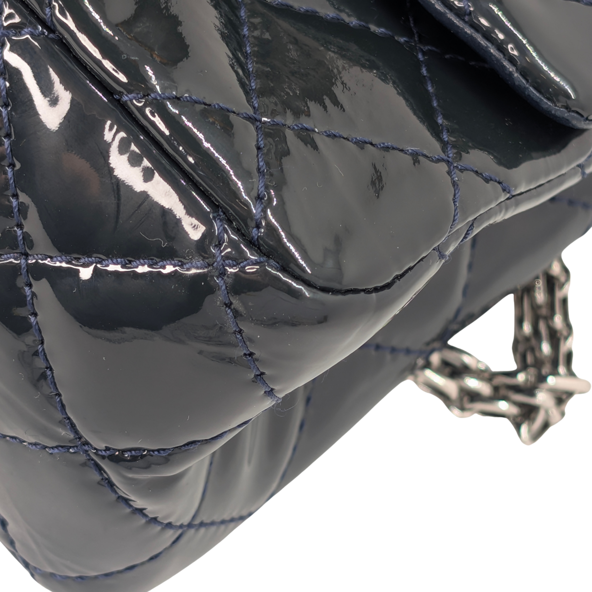 Chanel 2.55 Reissue 226 Patent Forest Green Bag