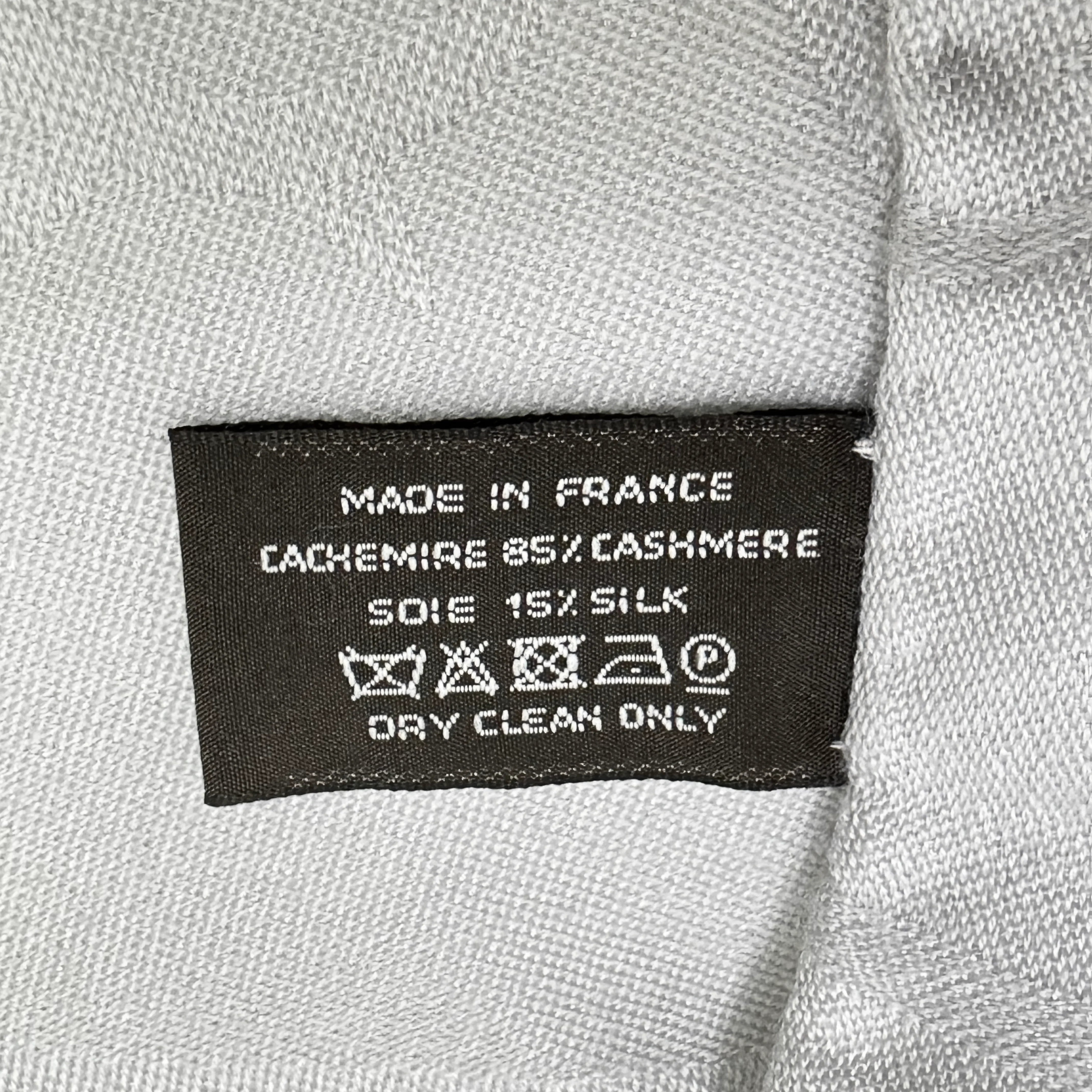 Hermès Silk Cashmere Scarf Grey - Lost Designer