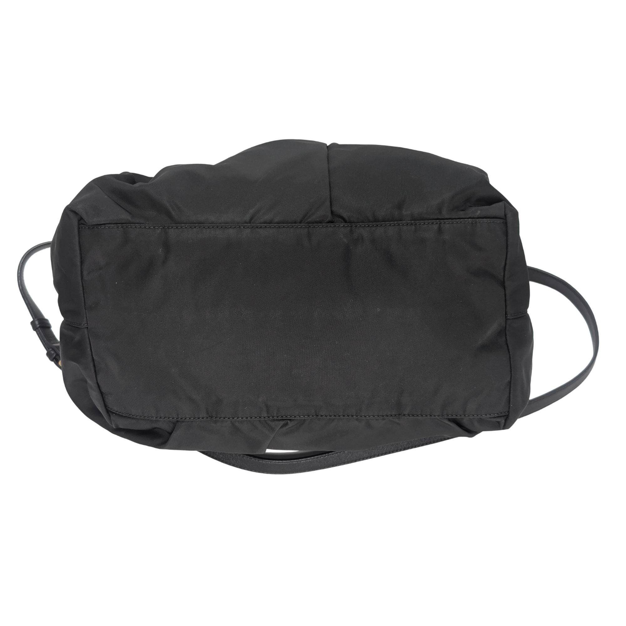 Black Prada Nylon Tessuto Top Handle Crossbody/Shoulder Bag