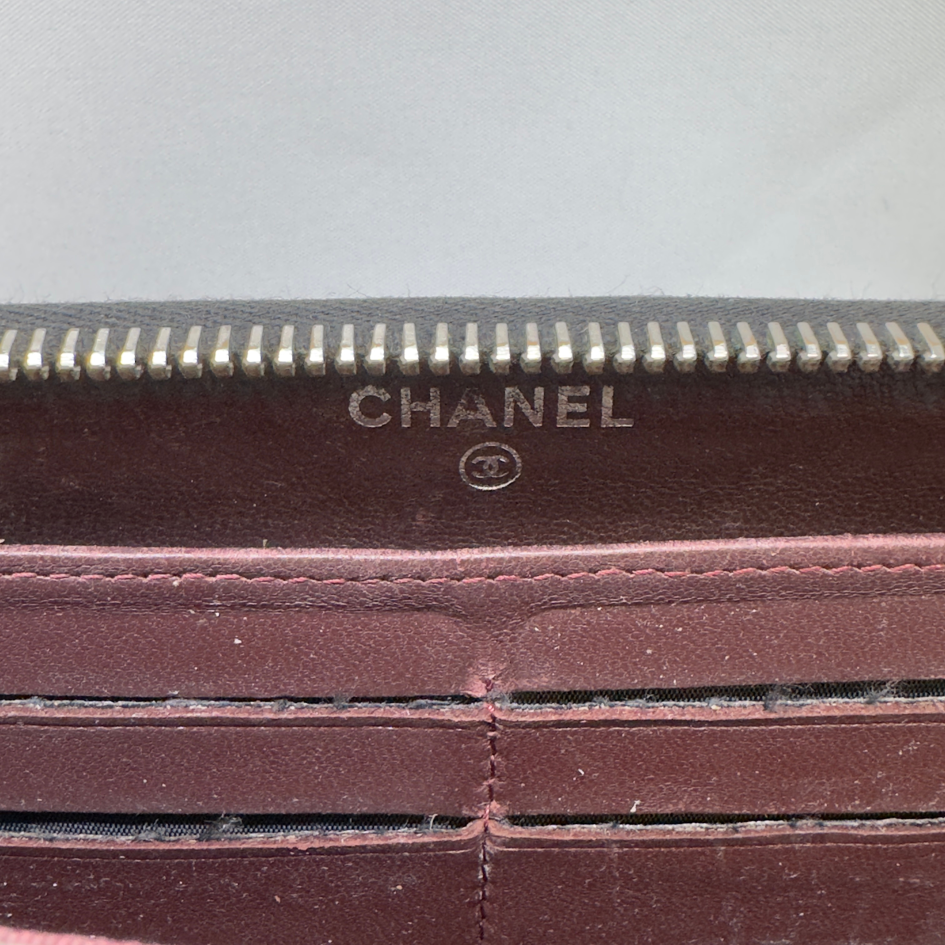 Chanel Lambskin Quilted Large Gusset Zip Around Wallet Black