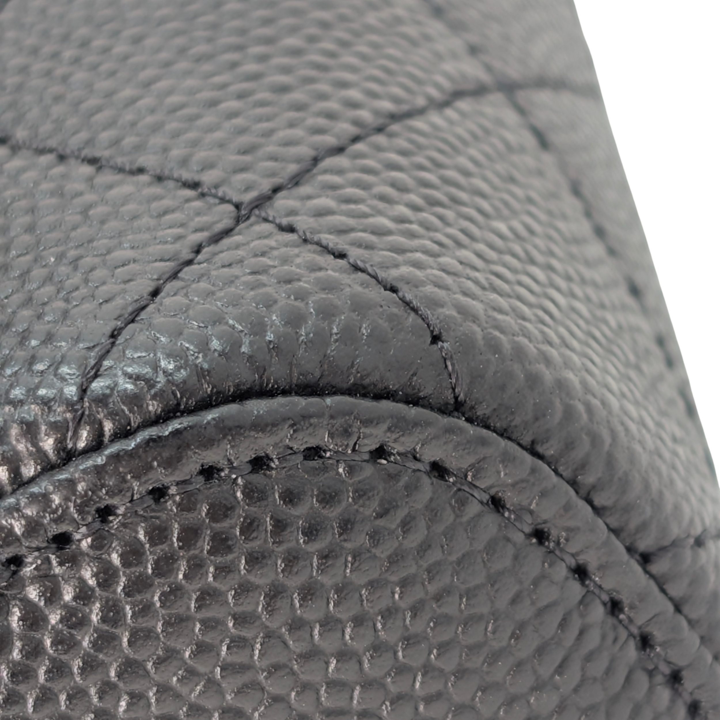 Chanel Caviar Quilted Small Vertical Coco Beauty Vanity Case with Chain Black