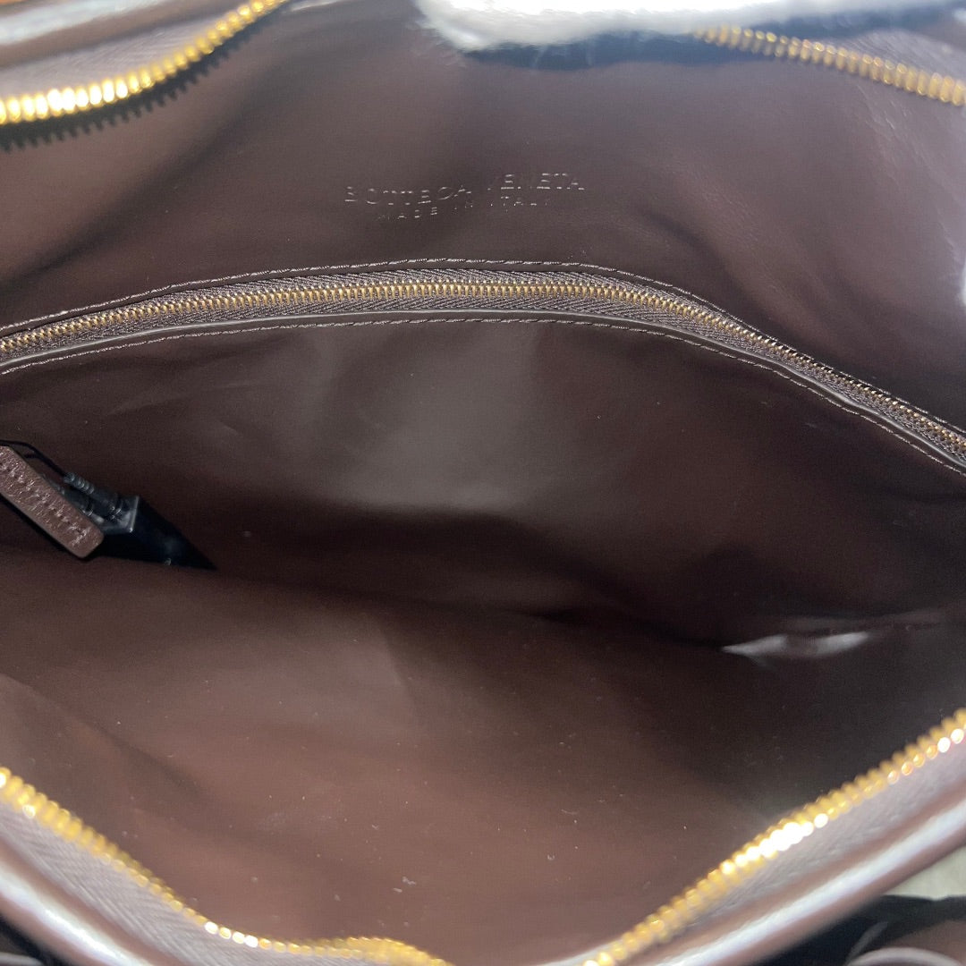 Bottega Veneta Gemelli Large Shoulder Bag – Intrecciato Dark Brown