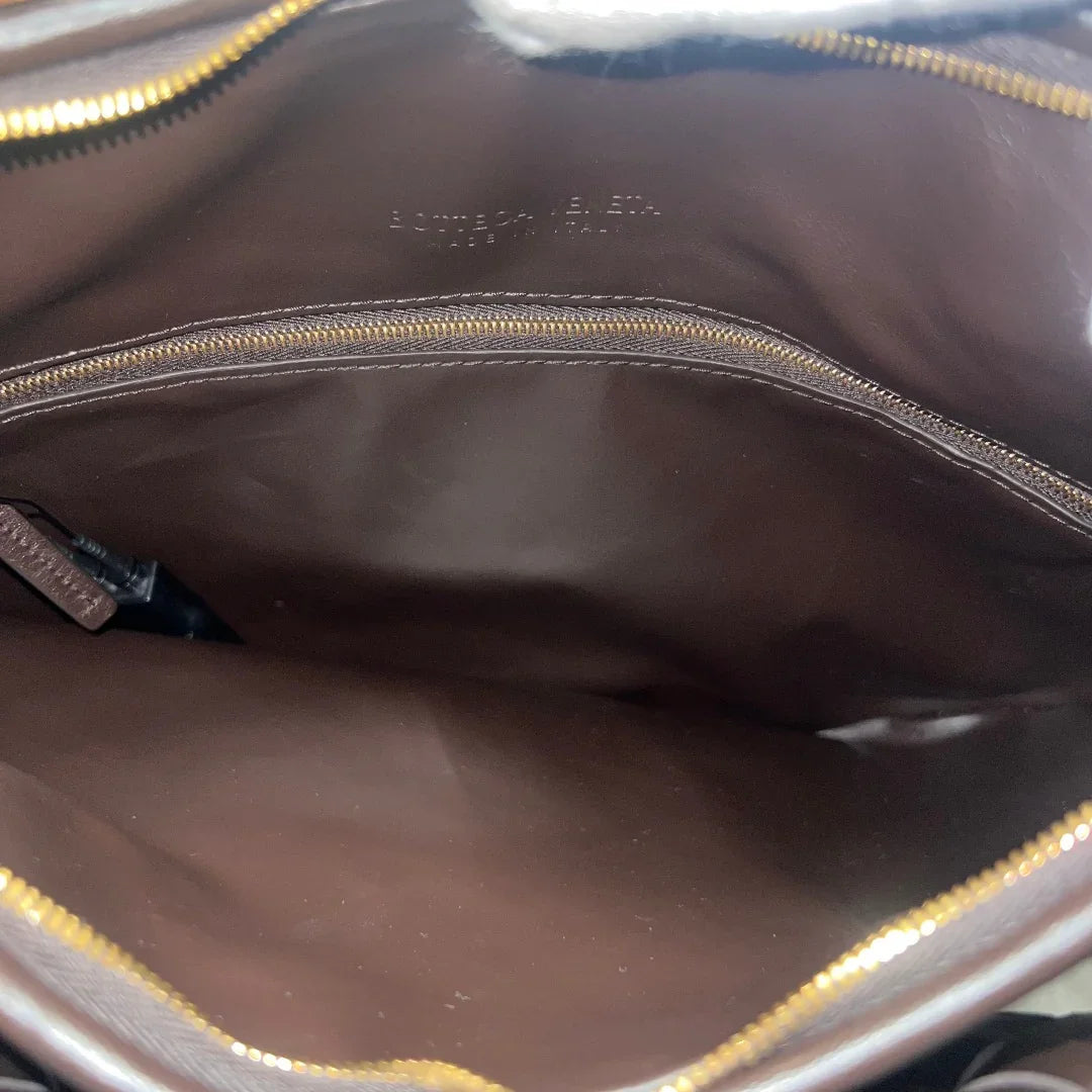 Brand New Bottega Veneta Gemelli Large Shoulder Bag – Intrecciato Dark Brown - Lost Designer