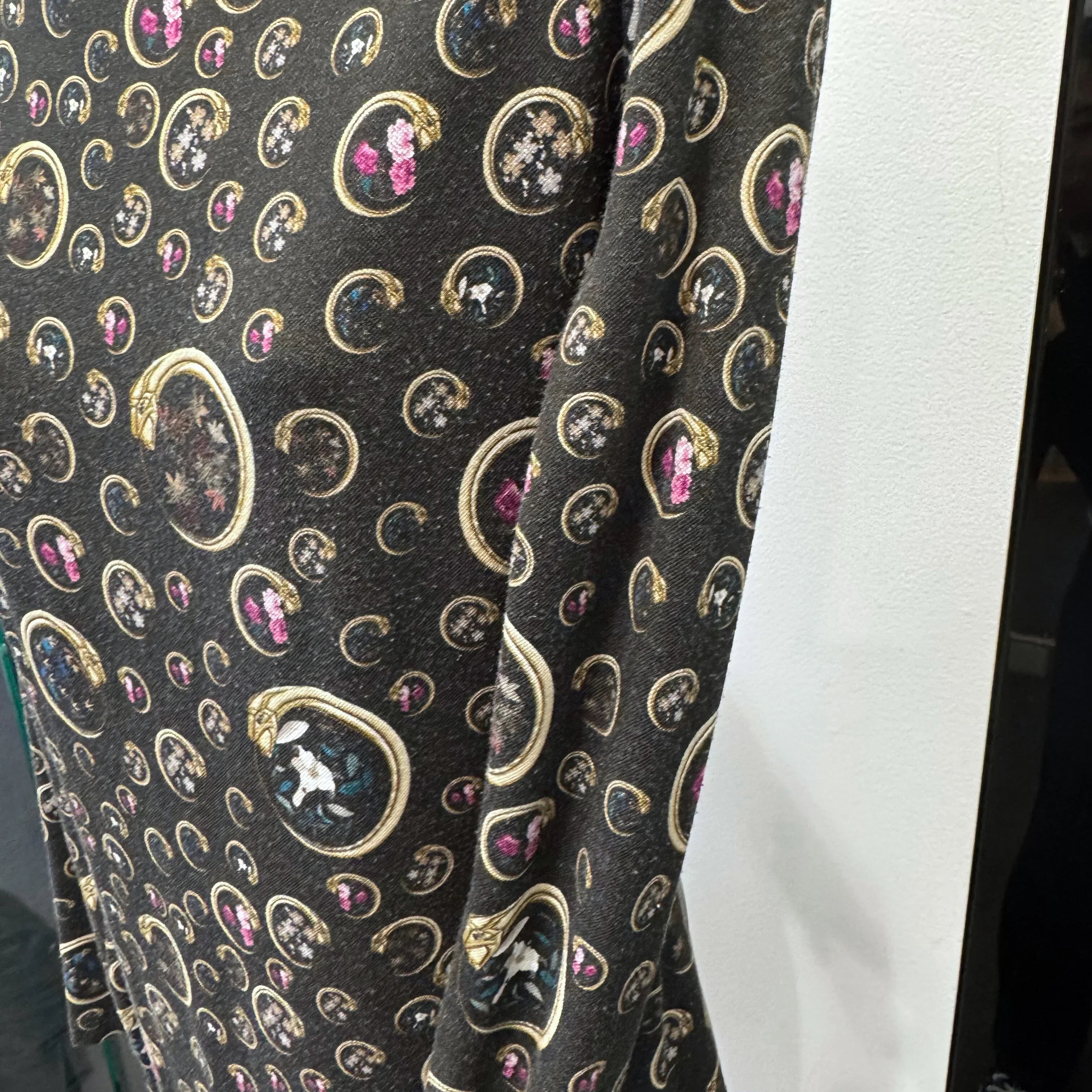 Roberto Cavalli Moon Phase Print Long Sleeve Midi Dress 38 - Lost Designer