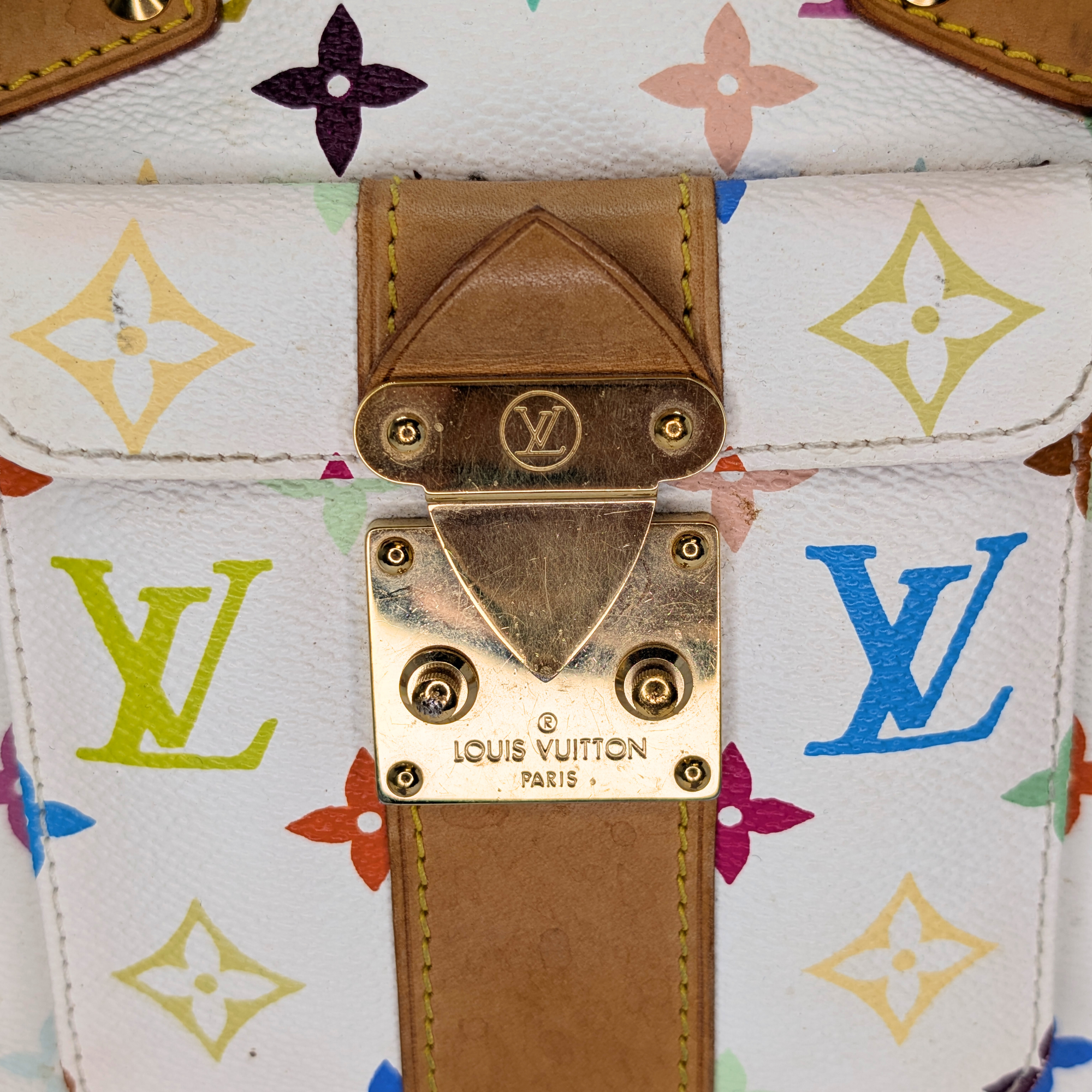 Louis Vuitton Murakami Speedy 30 Multicolour Handbag White