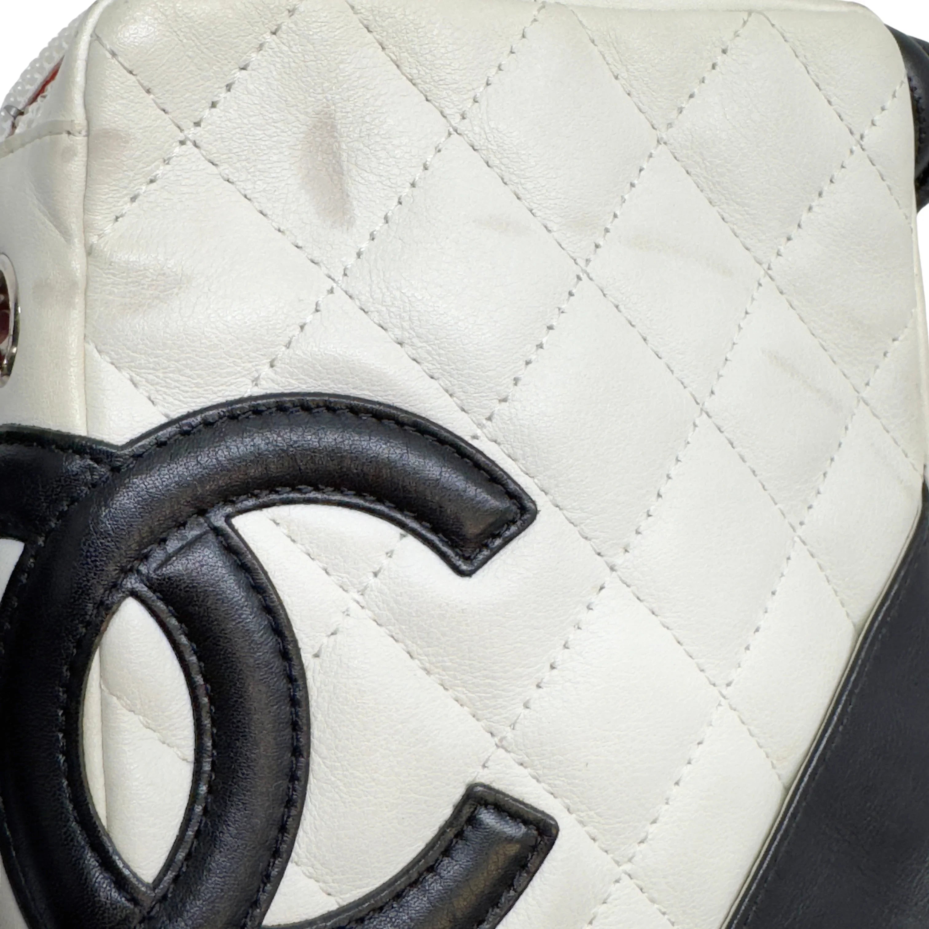 Chanel Quilted Cambon Small Messenger Bag White - Lost Designer