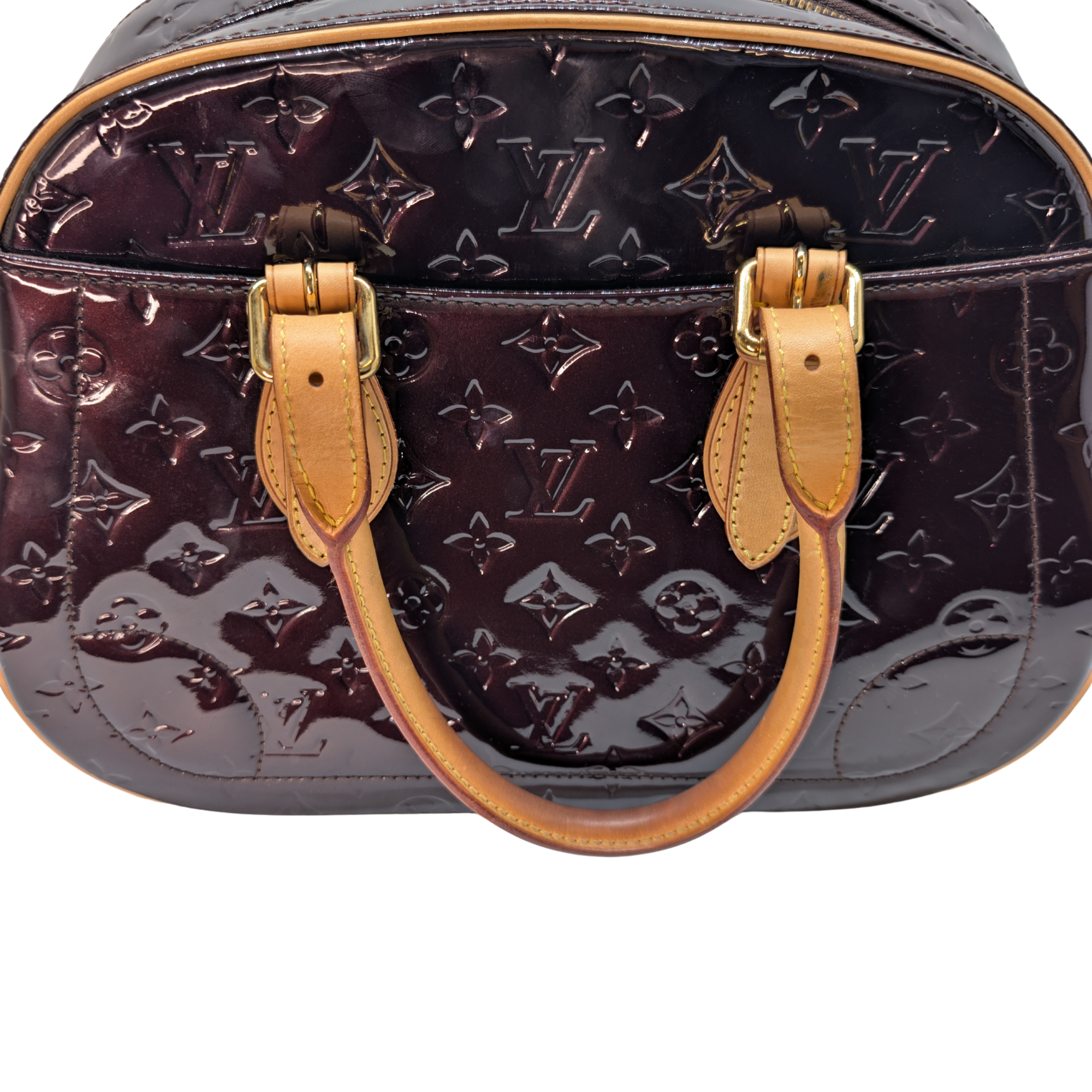 Louis Vuitton Summit Drive Vernis Patent Leather Handbag Burgandy