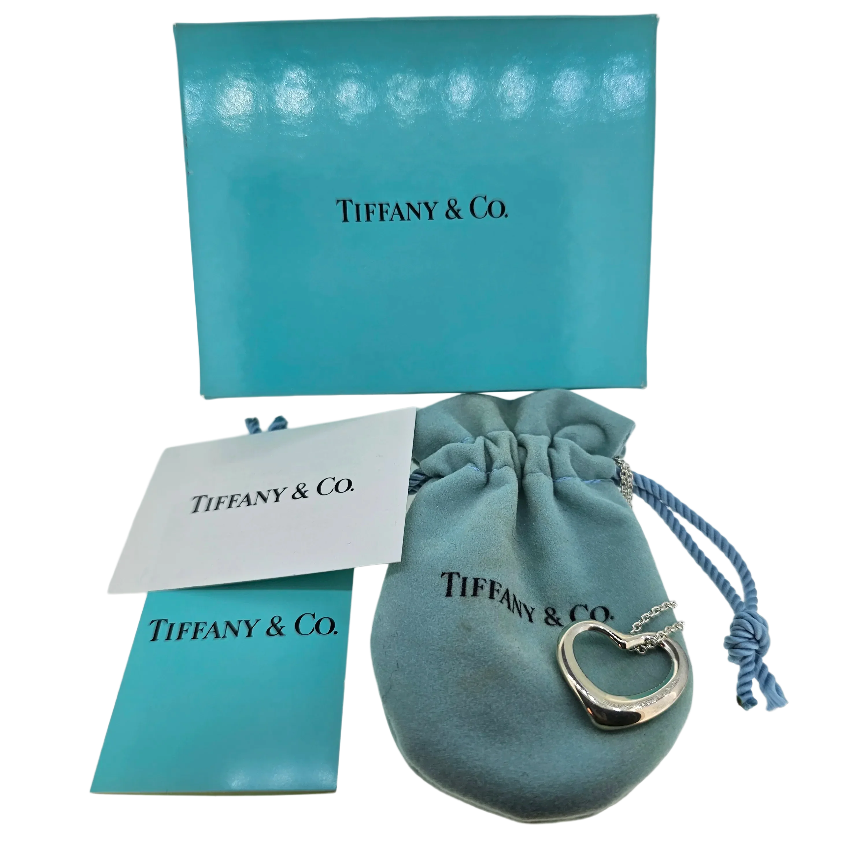 Tiffany & Co Elsa Peretti Medium Heart Sterling Silver Necklace
