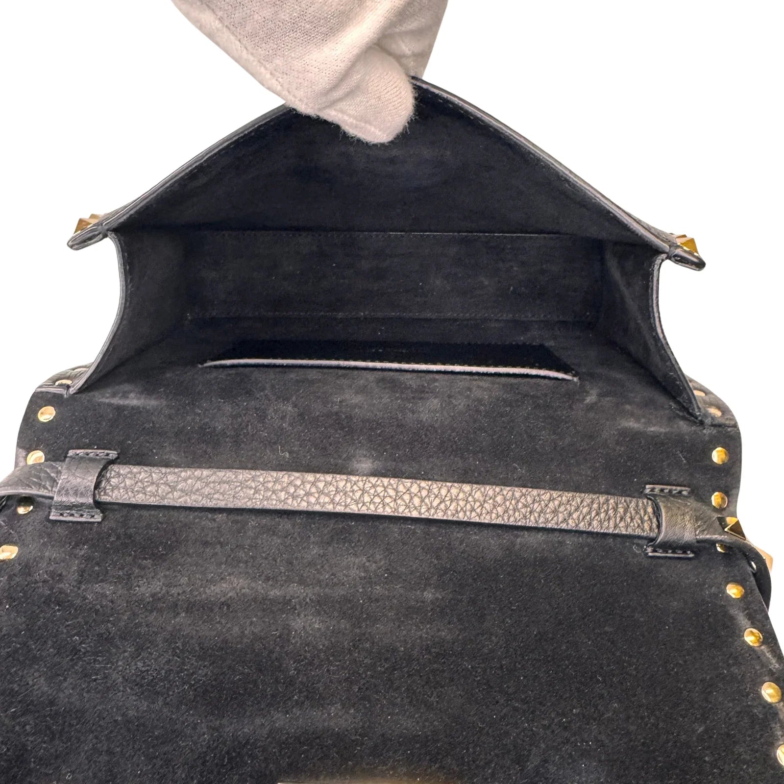 Valentino Garavani Rockstud Flip Lock Crossbody Bag – Black - Lost Designer